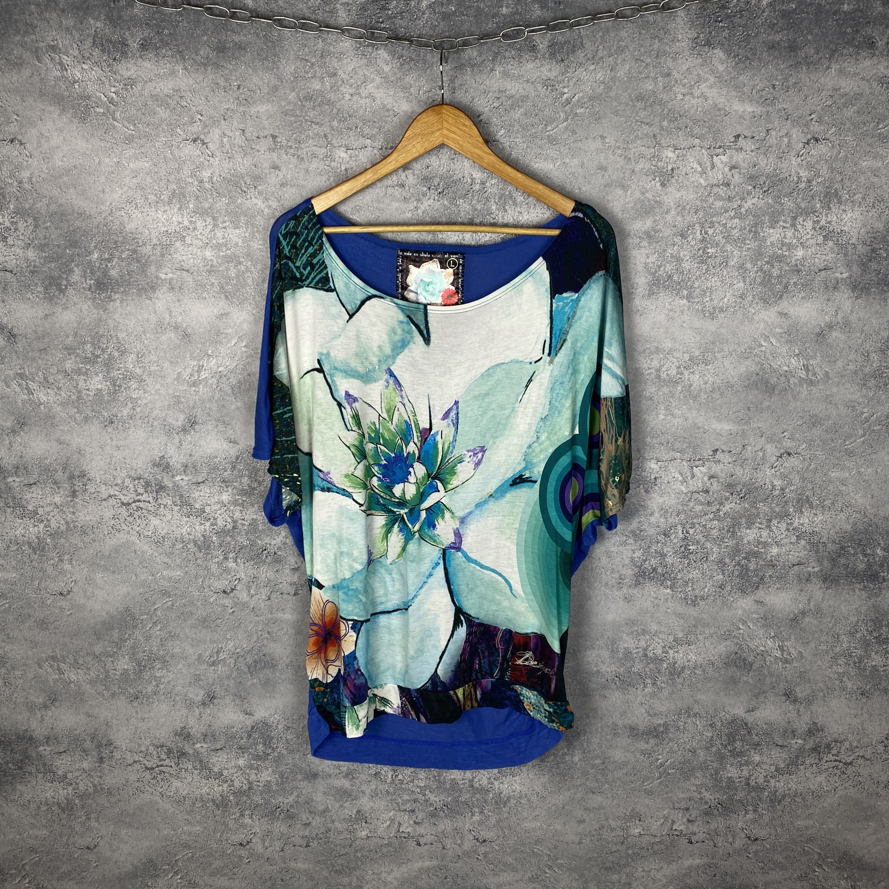 Desigual Desigual Blouse Women's Size L Multicolor Long Sleeve Size L / US 10 / IT 46 - 1 Thumbnail