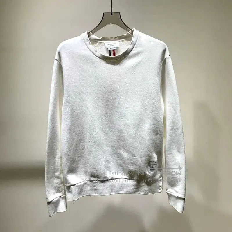 Thom Browne Thom Browne White Cotton Men's Sweatshirt . Size US M / EU 48-50 / 2 - 1 Thumbnail