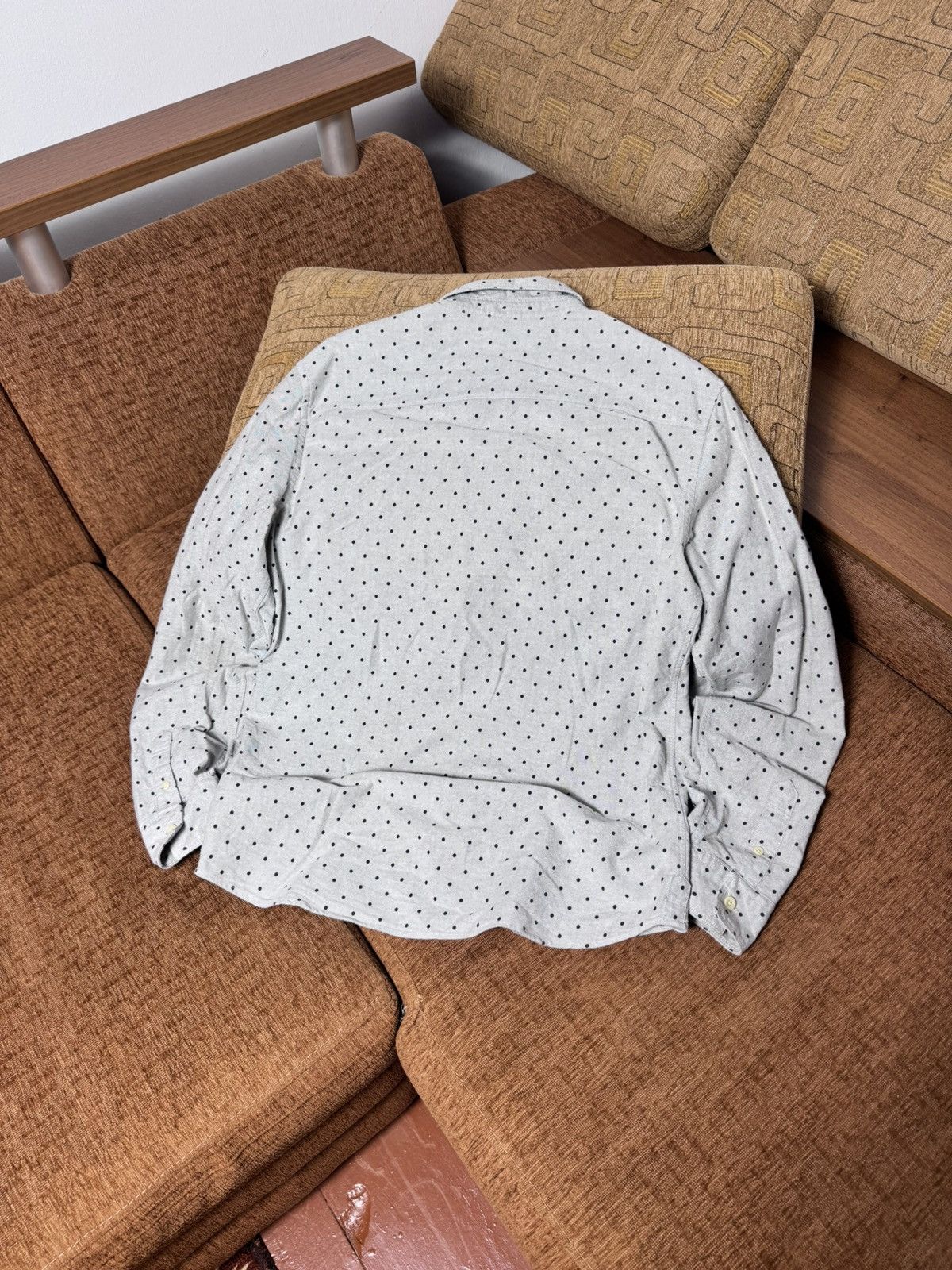 Allsaints ALL SAINTS Long Sleeve Fairfield Polka Dot Spotty Shirt Size US M / EU 48-50 / 2 - 6 Thumbnail