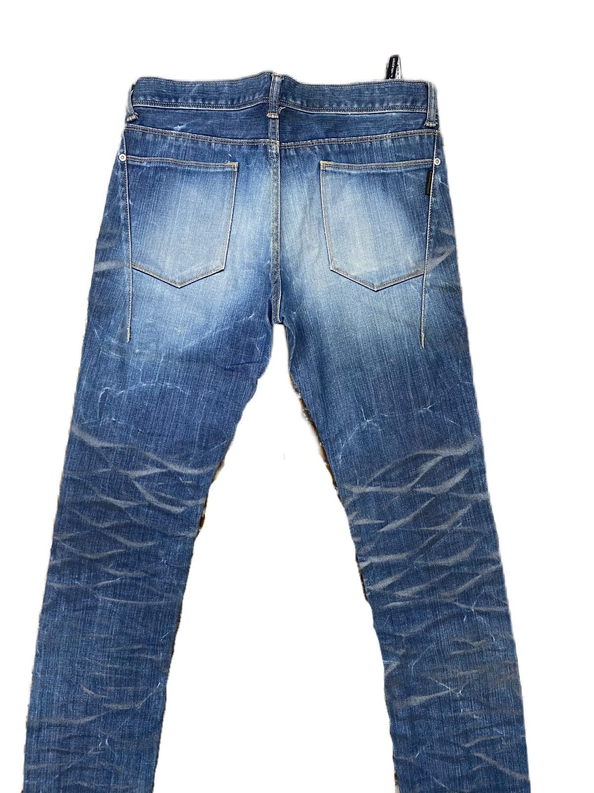 Neil Barrett NEIL BARRET RIPPED JEANS SLIM TYPE, STRIPE DISTRESS RARE Size US 32 / EU 48 - 4 Thumbnail