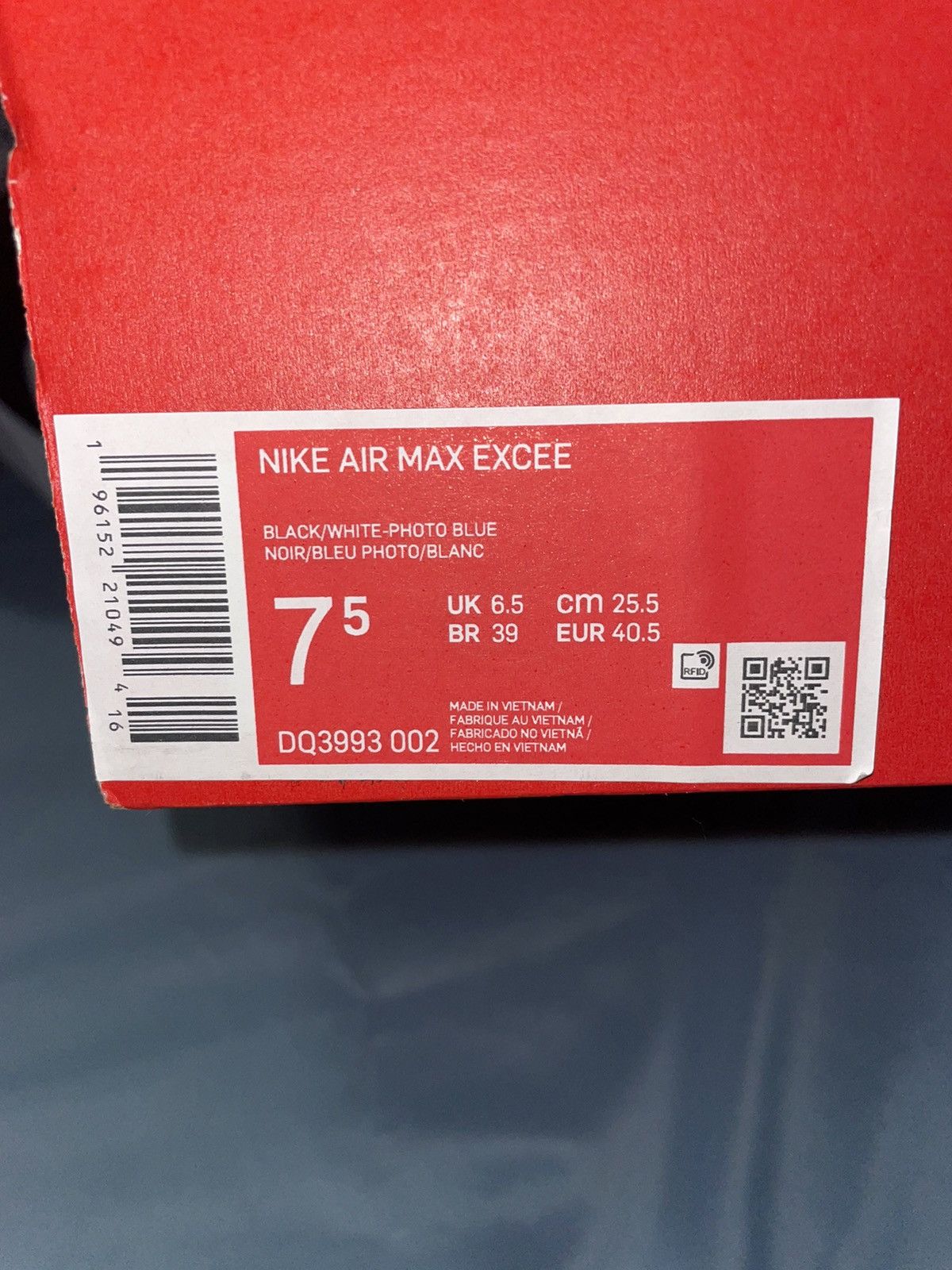Nike Nike Air Max Excee (Black/Photo blue) Size US 7.5 / EU 40-41 - 8 Thumbnail