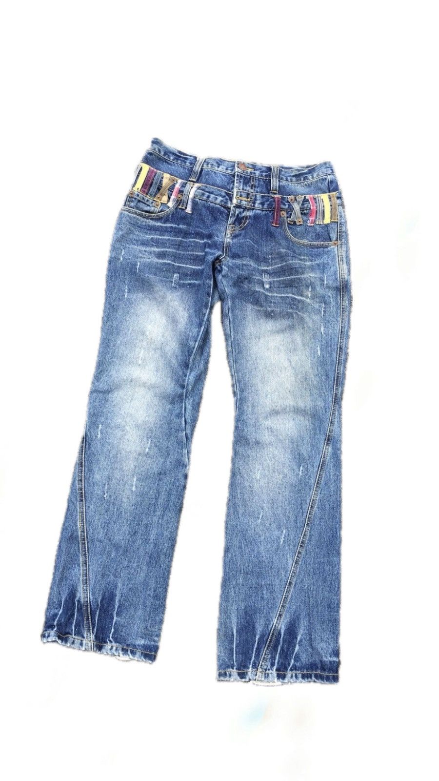 Hysteric Glamour × Japanese Brand × Le Grande Bleu (L.G.B.) Flare💥90s Six Star Insane Faded Flare Distressed Jean Size US 32 / EU 48 - 3 Thumbnail