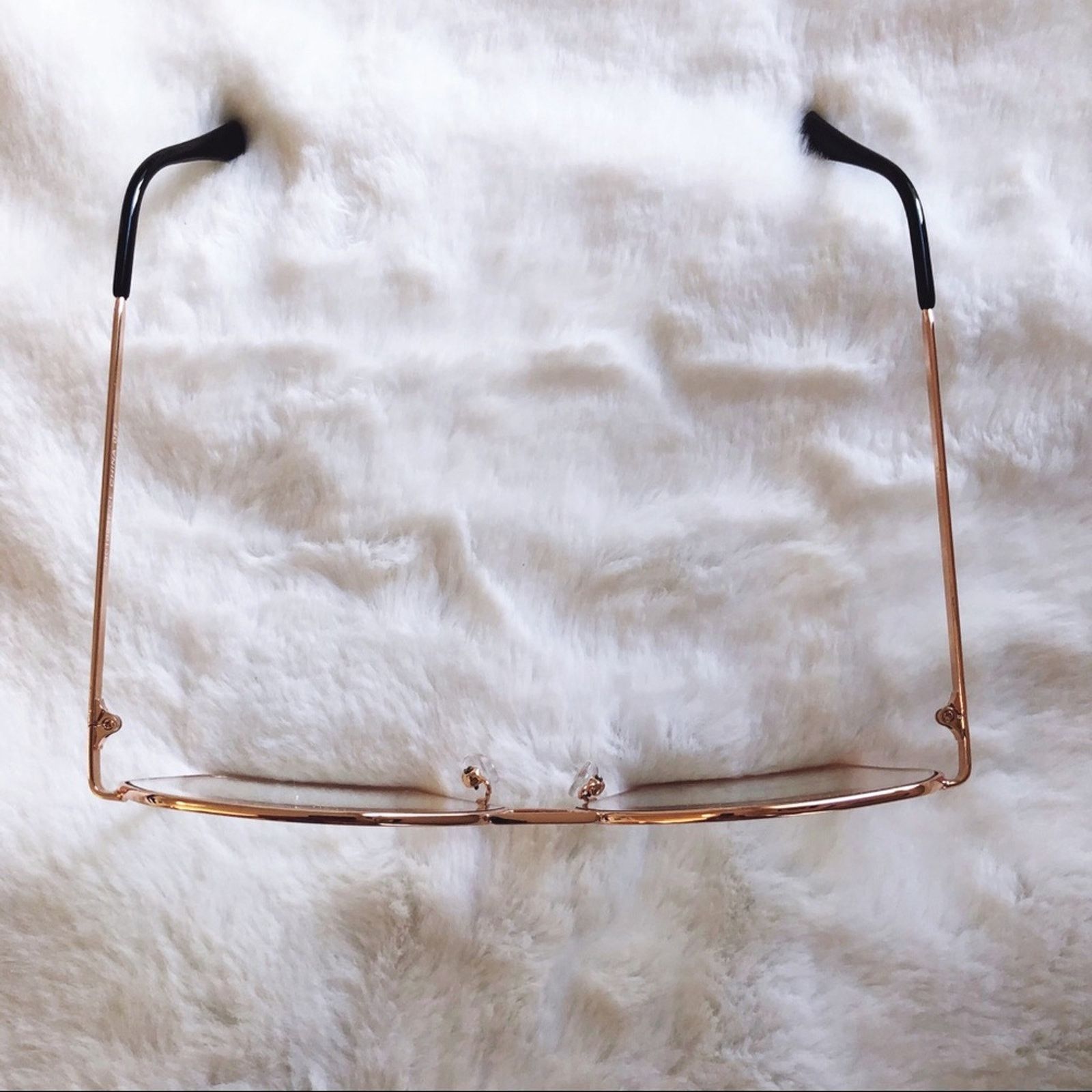 Other Peyton Rose Gold Hexagon Clear Sunglasses Size ONE SIZE - 4 Thumbnail