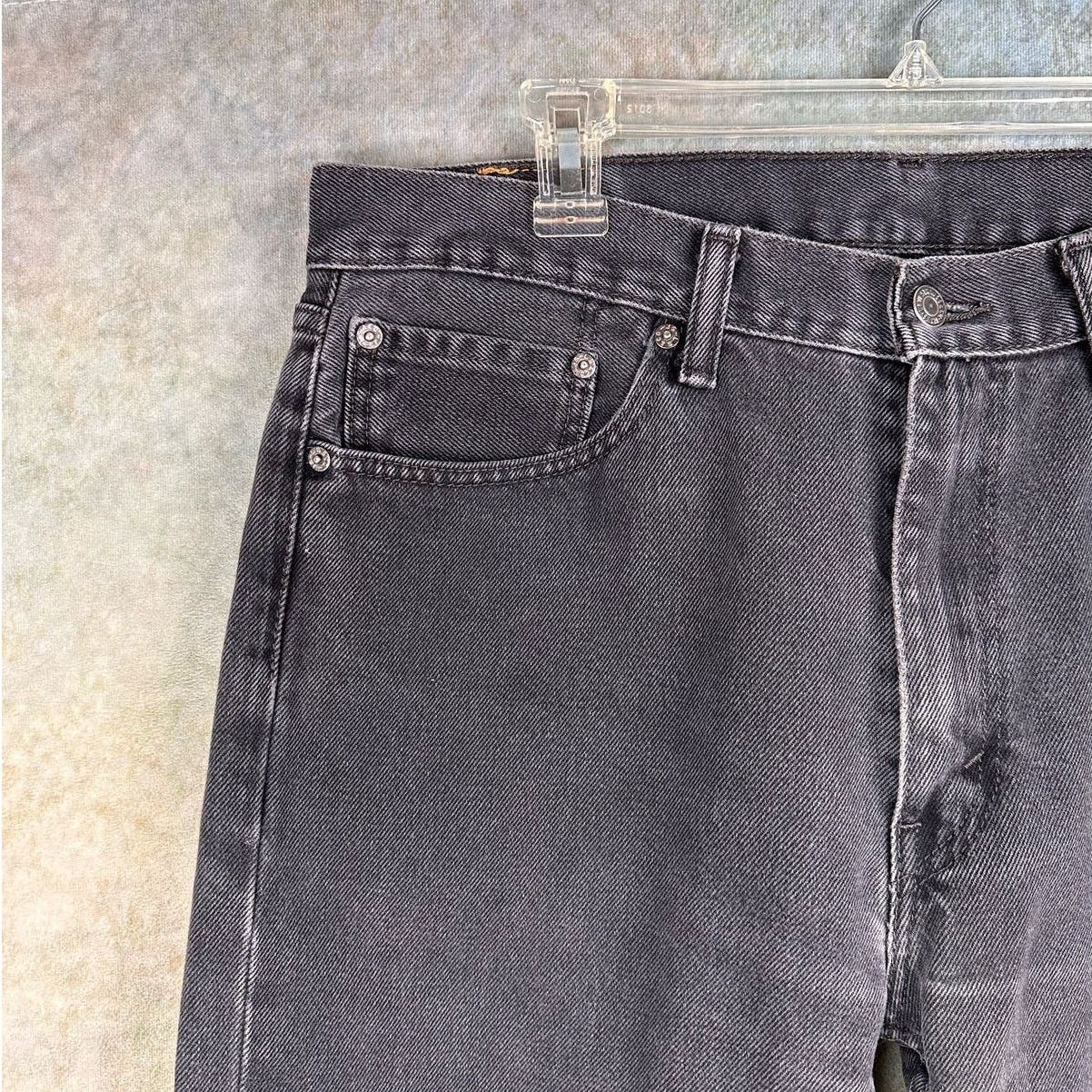 Levi's × Vintage Vintage Levis 505 Black Denim Jeans 36x30 Faded Y2K Regular Size US 36 / EU 52 - 6 Thumbnail