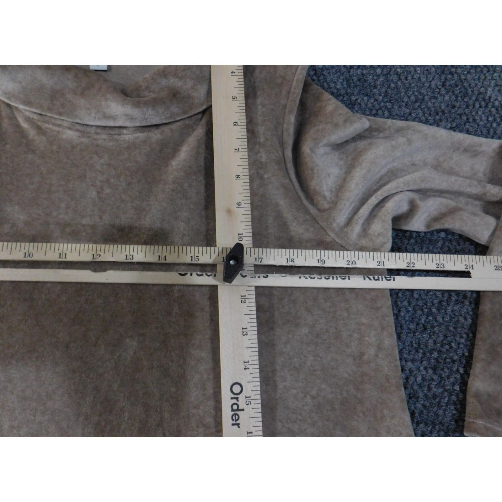Velvet Pure Jill Pullover Womens Large Brown Velvet Cowl Neck Long Sleeve Relaxed Fit Solid Velour Sweater Size L / US 10 / IT 46 - 7 Thumbnail