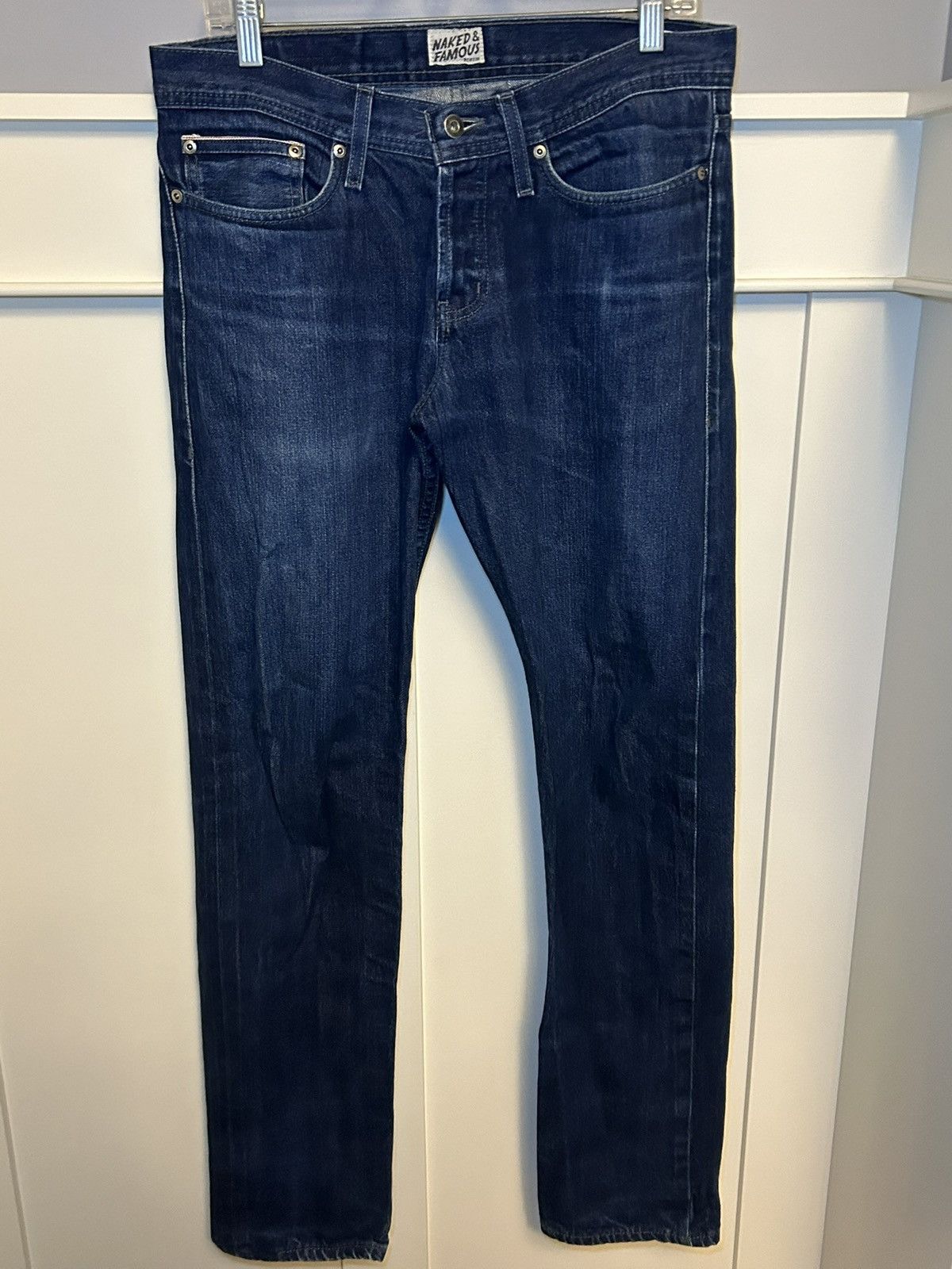 Naked & Famous Vintage Naked and Famous raw salvage denim skinny jeans Size US 32 / EU 48 - 1 Thumbnail
