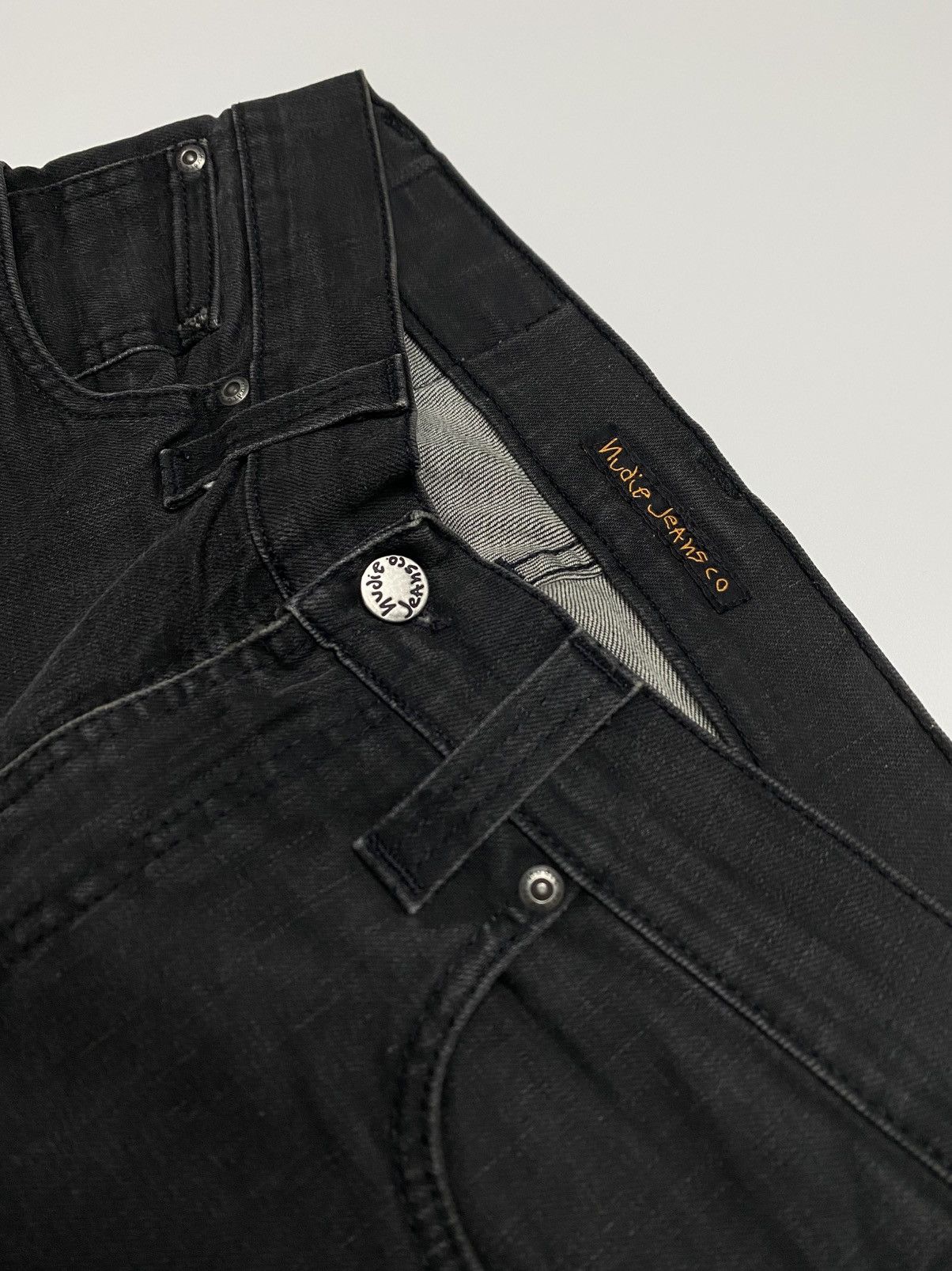 Nudie Jeans Vintage 2001 Nudie Jeans Slim Jim Dry Black Coated Size US 31 - 3 Thumbnail