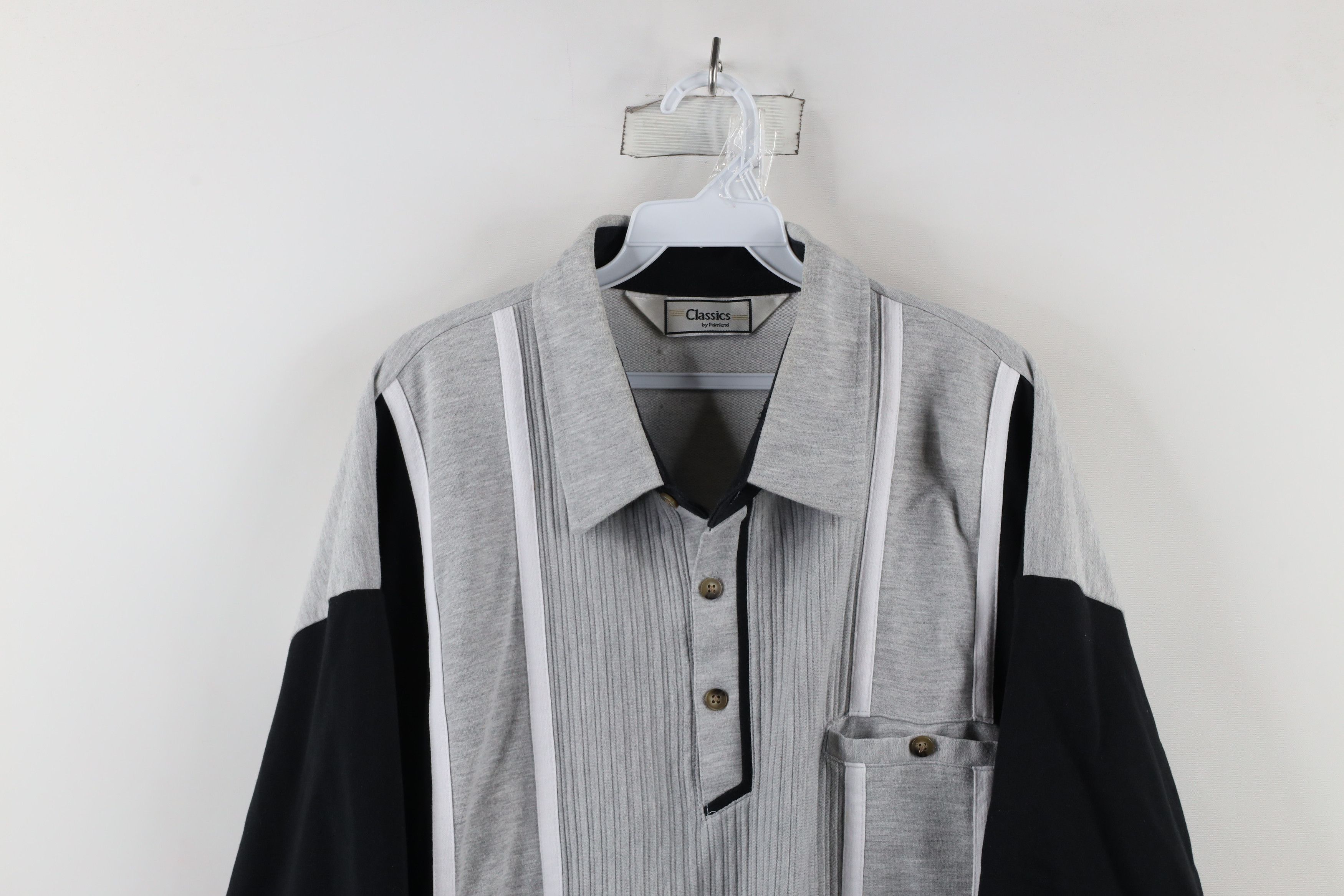Vintage Vintage 90s Streetwear Block Collared Pullover Polo Shirt Size US XXL / EU 58 / 5 - 2 Thumbnail