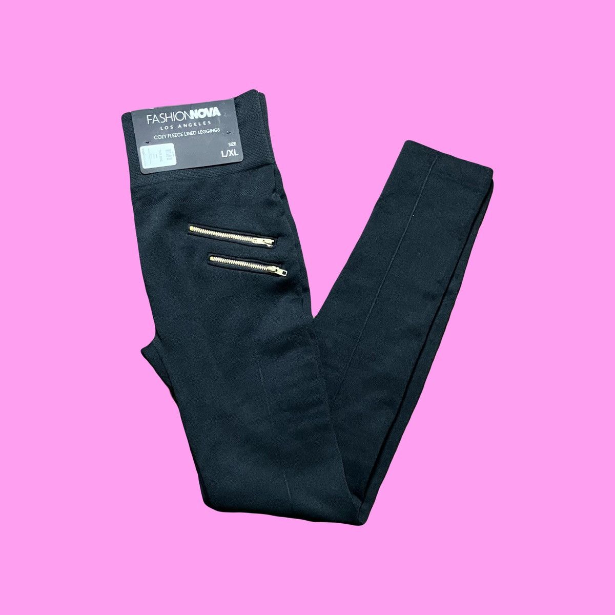 Fashion Nova Fashion Nova Kiss and Make Up Seamless Legging L/XL Black Size 28" / US 6 / IT 42 - 1 Thumbnail