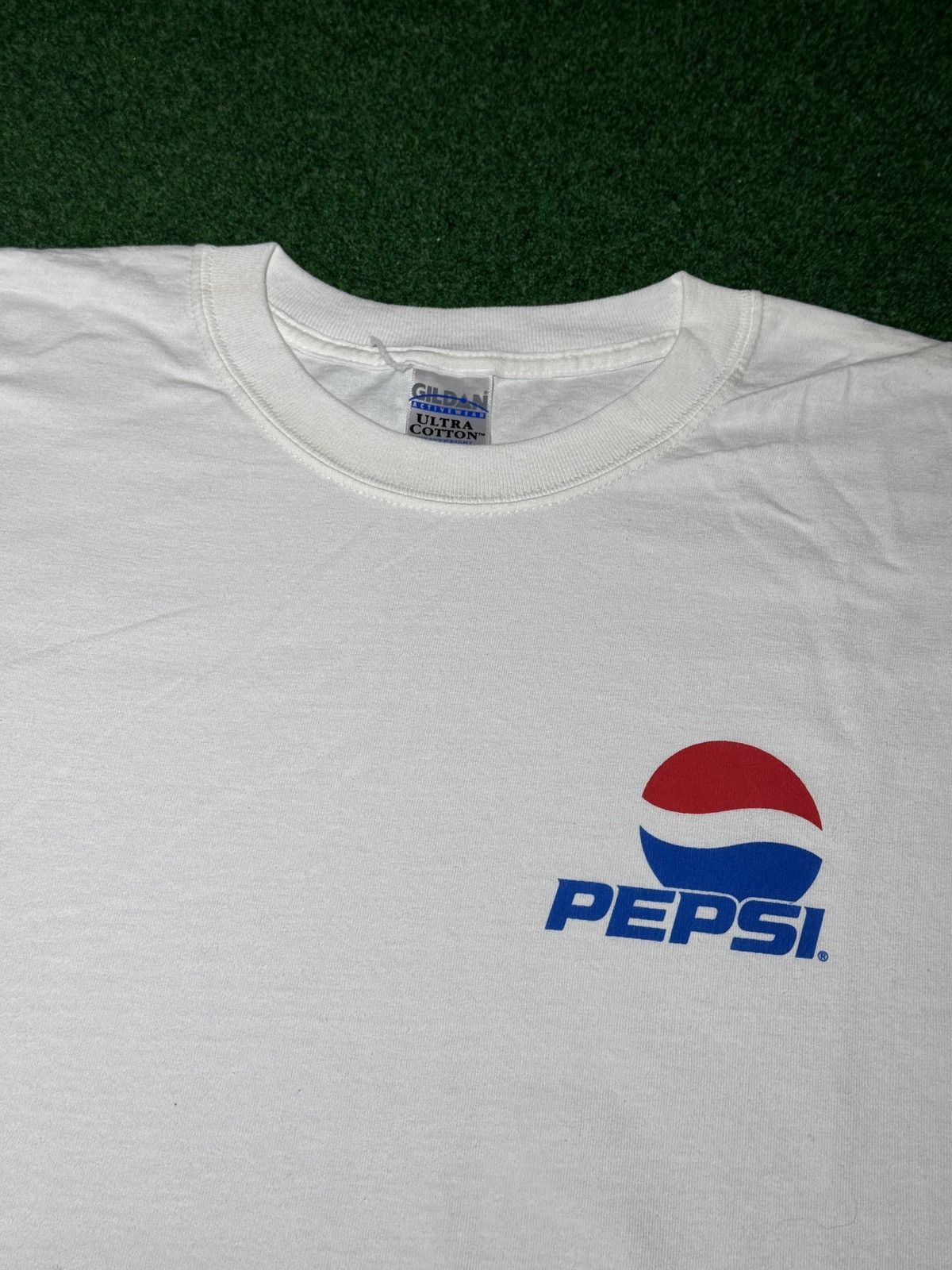 Gildan Vintage Pepsi Logo Soda Pop Promo 90s Y2K XL Cotton T Shirt Size US XL / EU 56 / 4 - 2 Thumbnail