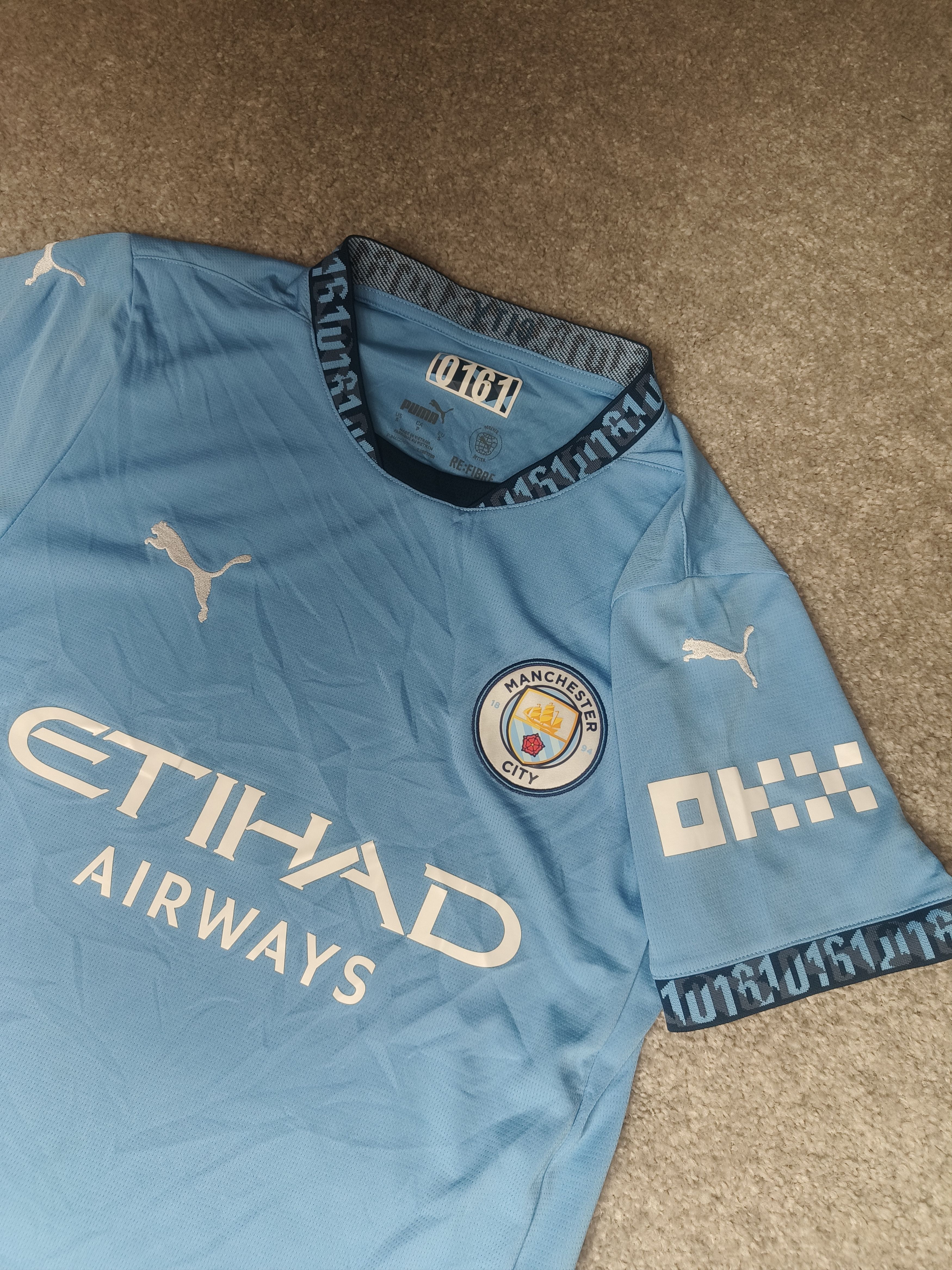 Puma Manchester City 2024/25 Home Player's Edition Jersey Shirt Size US S / EU 44-46 / 1 - 2 Thumbnail