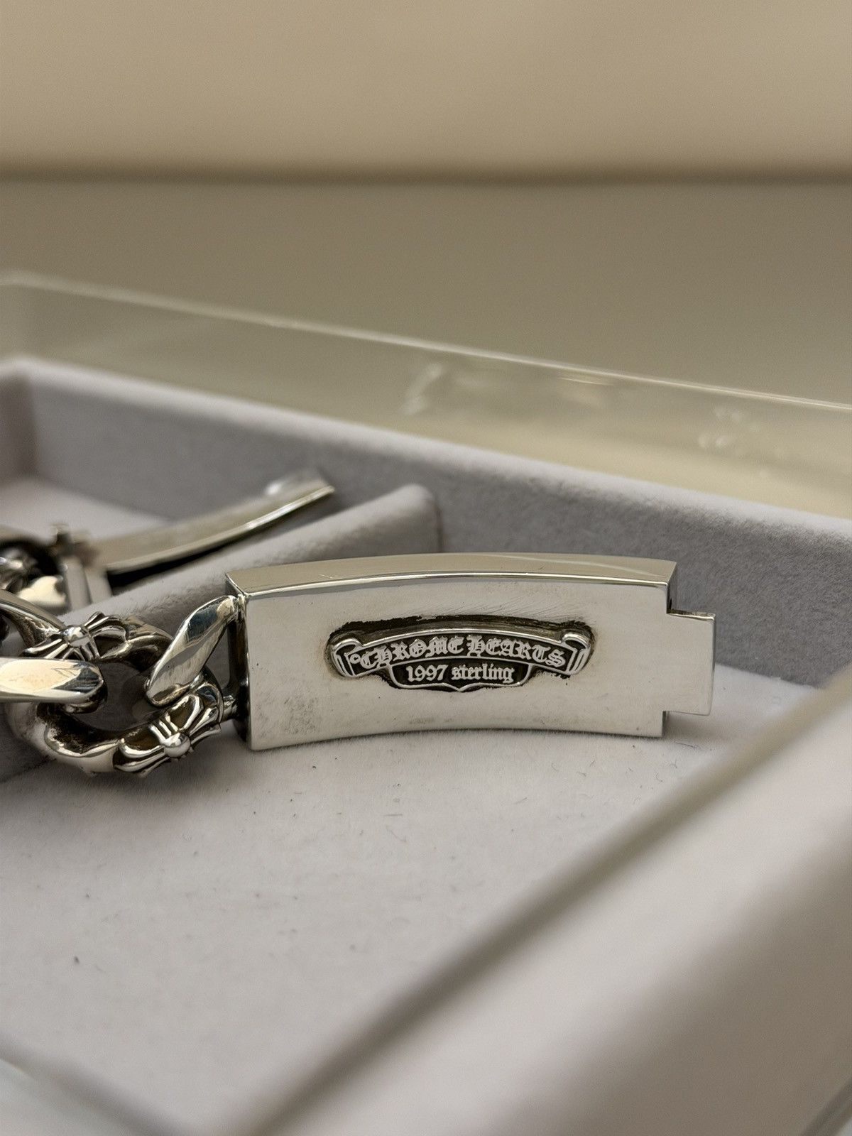 Chrome Hearts Chrome Hearts Floral Cross Fancy Link ID Bracelet Size ONE SIZE - 6 Thumbnail