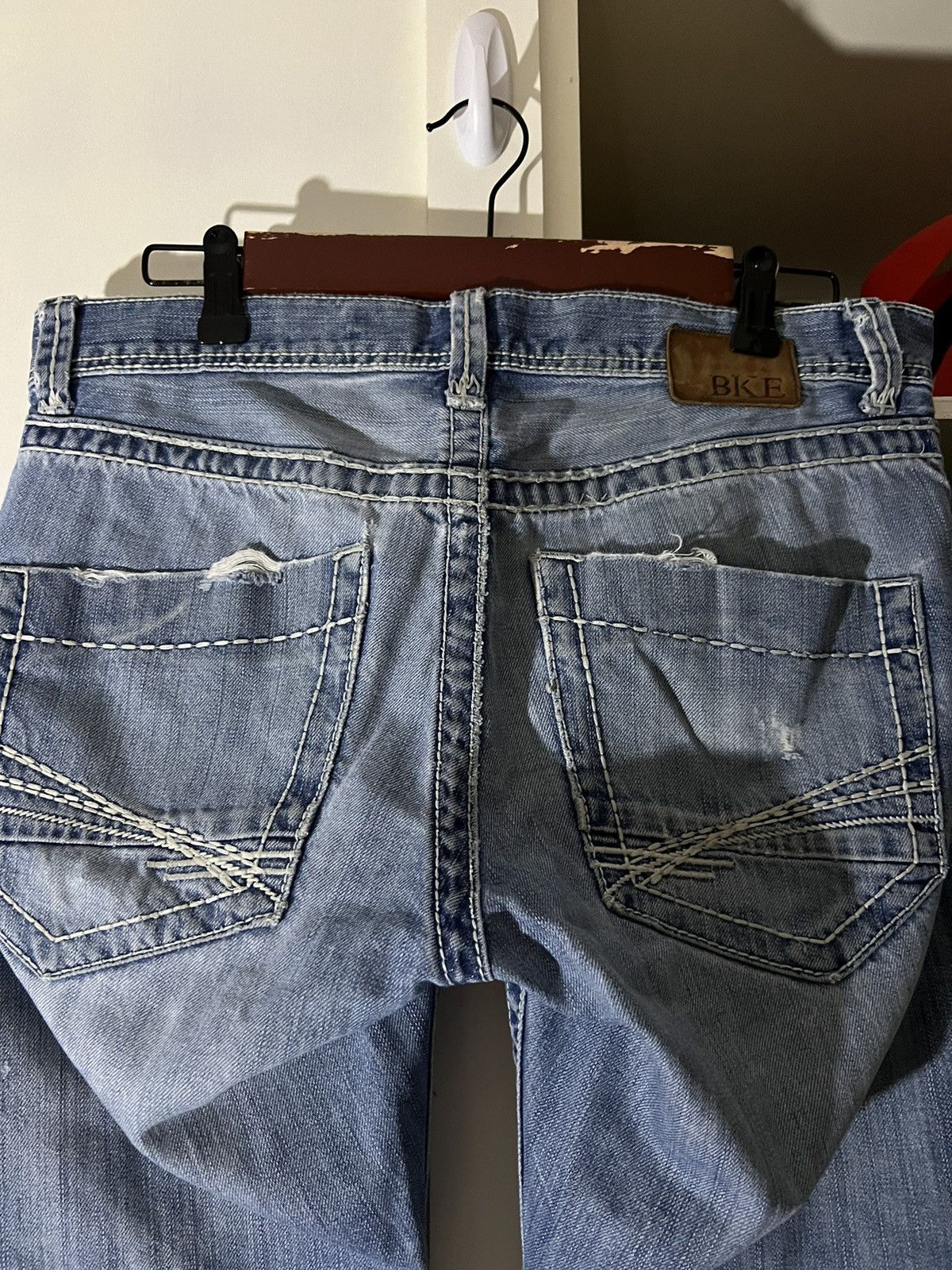 BKE BKE Faded Bootcut Flared Distressed Denim Jeans Size US 31 - 5 Thumbnail