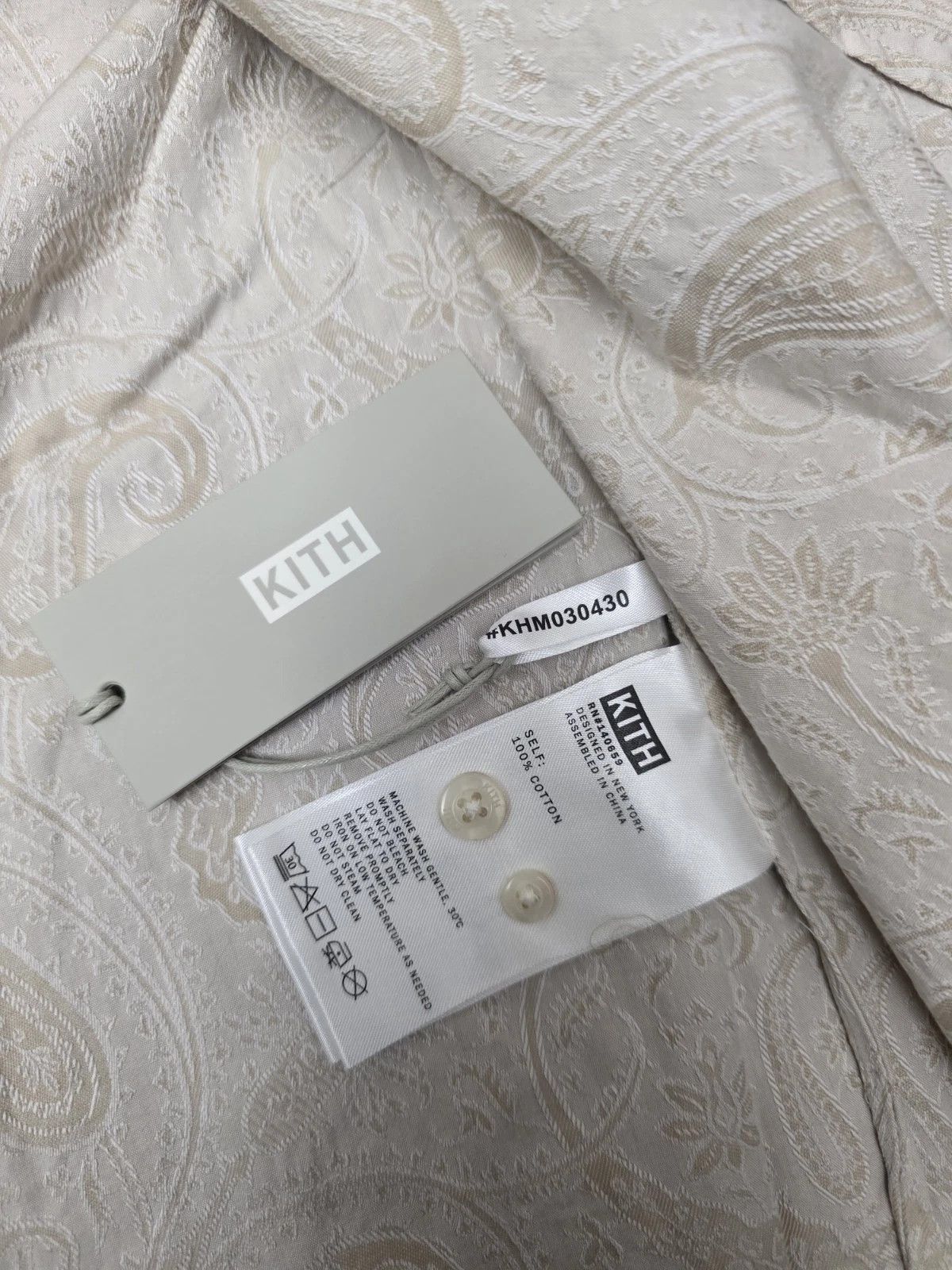 Kith Kith Paisley Jacquard Thompson Camp Collar Shirt Veil Color Size US L / EU 52-54 / 3 - 14 Thumbnail