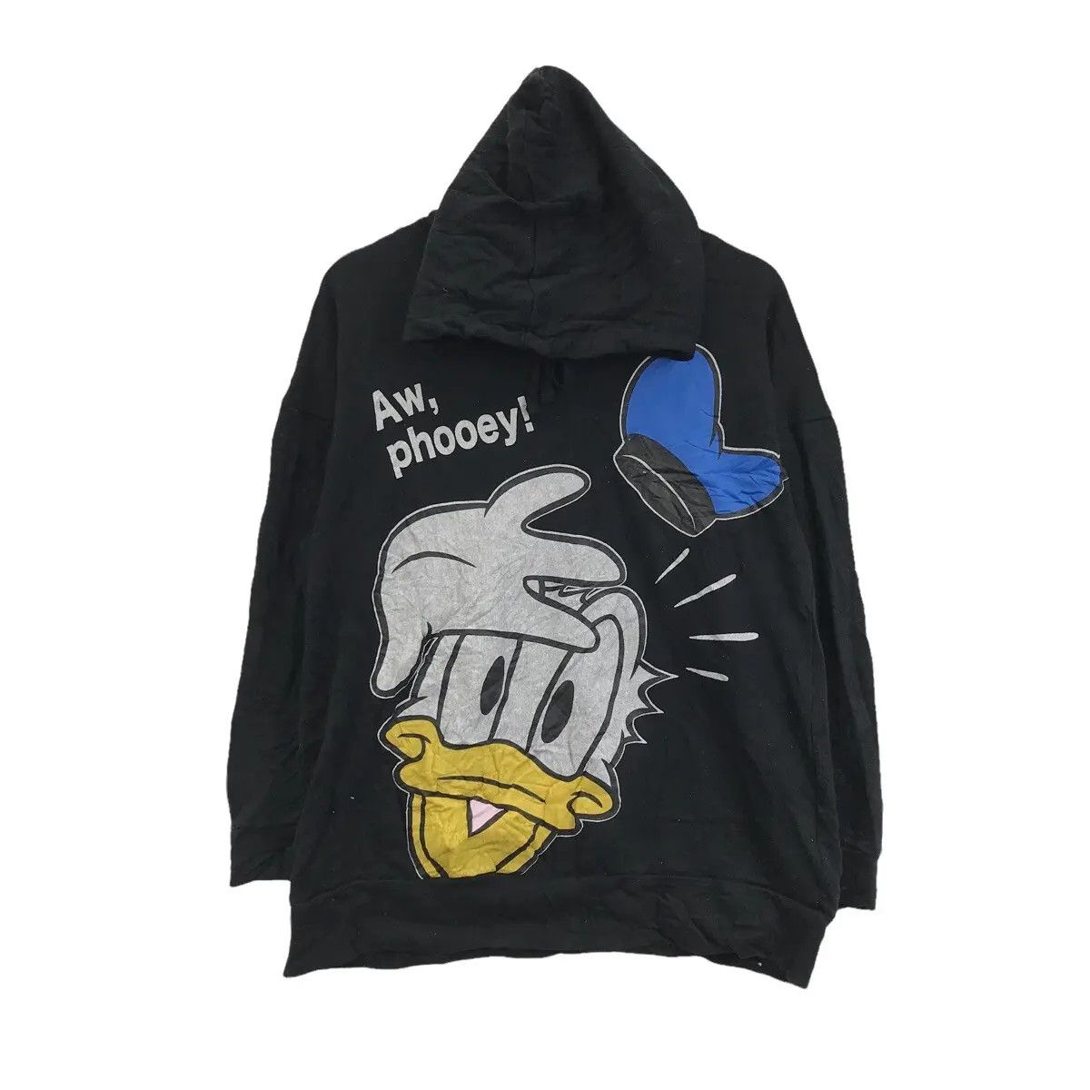 Hoodie Sweat Daffy Duck DISNEY DONALD DUCK Cartoon Big Logo Hoodie