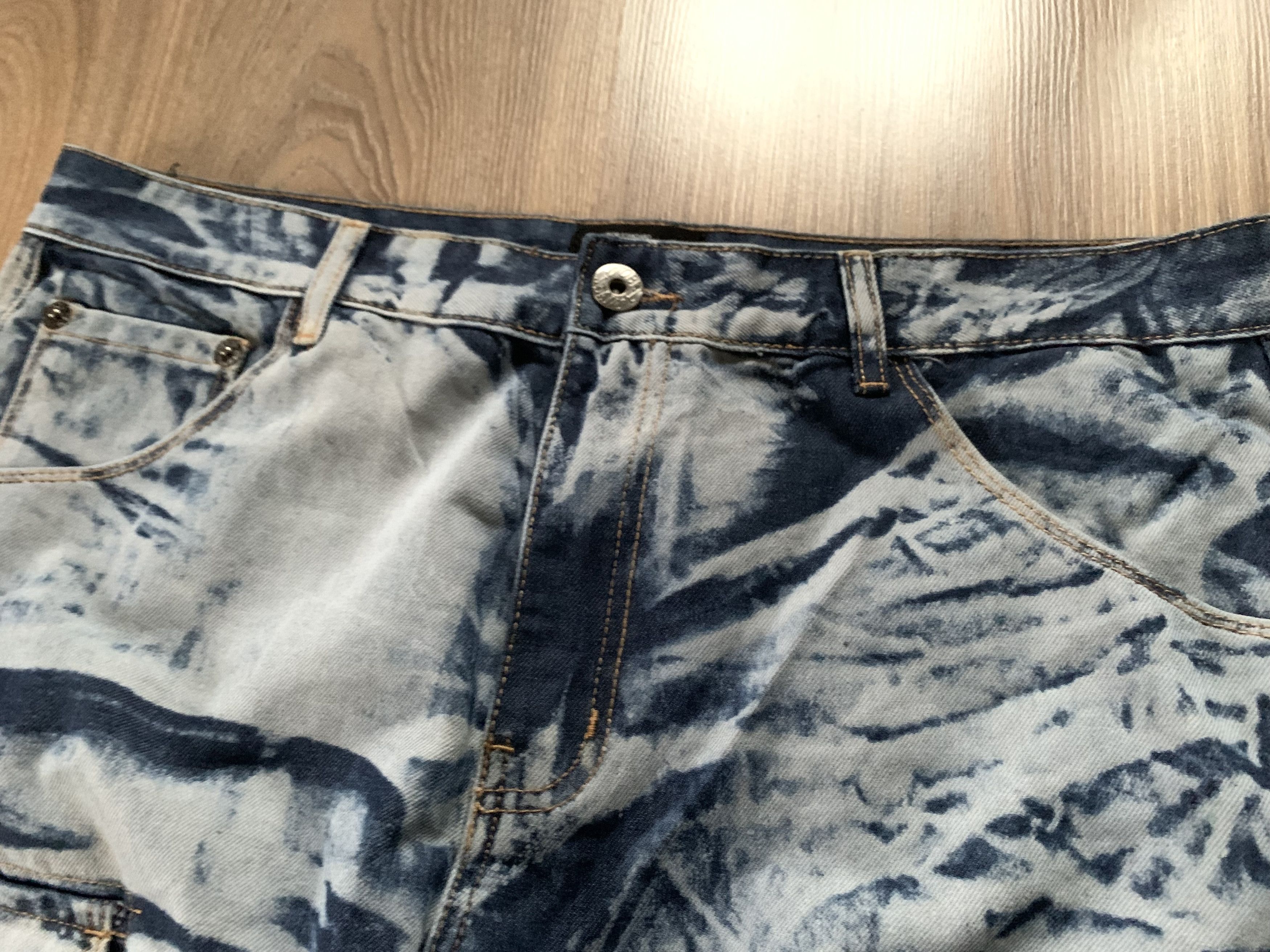 Denime Nobel League Tie Dye Pocket Cargo Jeans Size US 38 / EU 54 - 5 Thumbnail