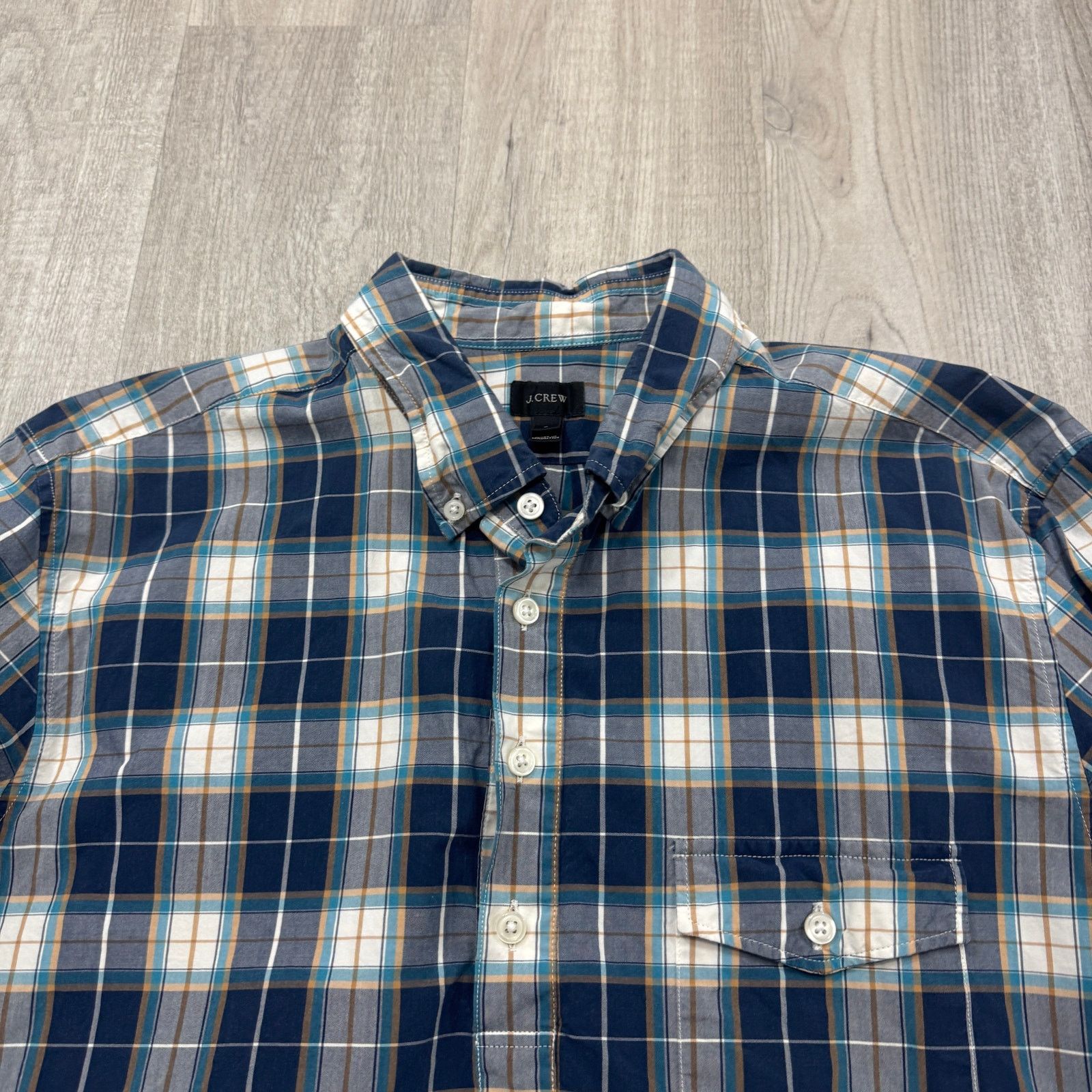 J.Crew J Crew Button Down Shirt Men's Large Blue Plaid Preppy Size US L / EU 52-54 / 3 - 1 Thumbnail