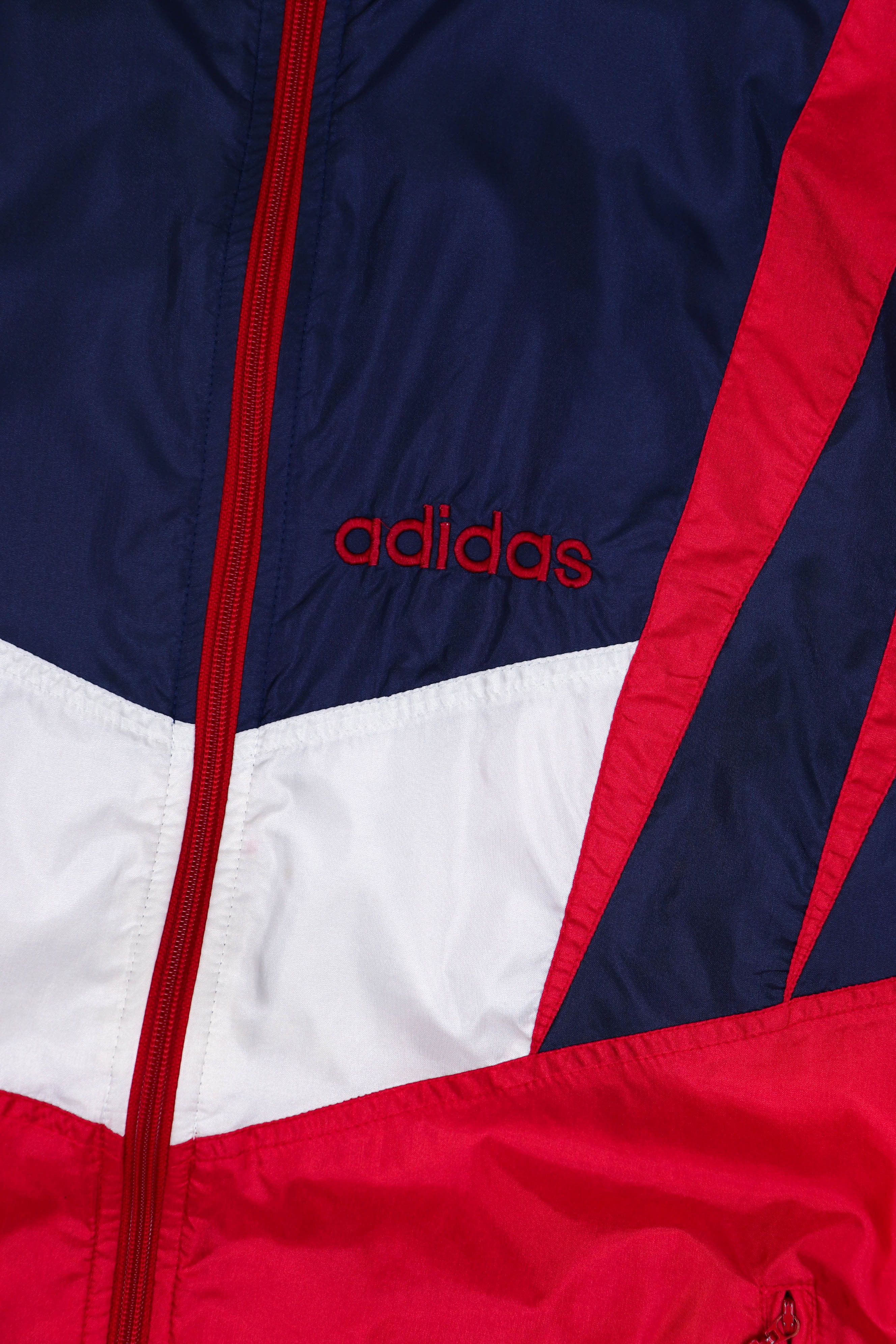 Adidas Adidas Vintage 3 Stripes Oversized Windbreaker Track Jacket Size US XL / EU 56 / 4 - 6 Thumbnail