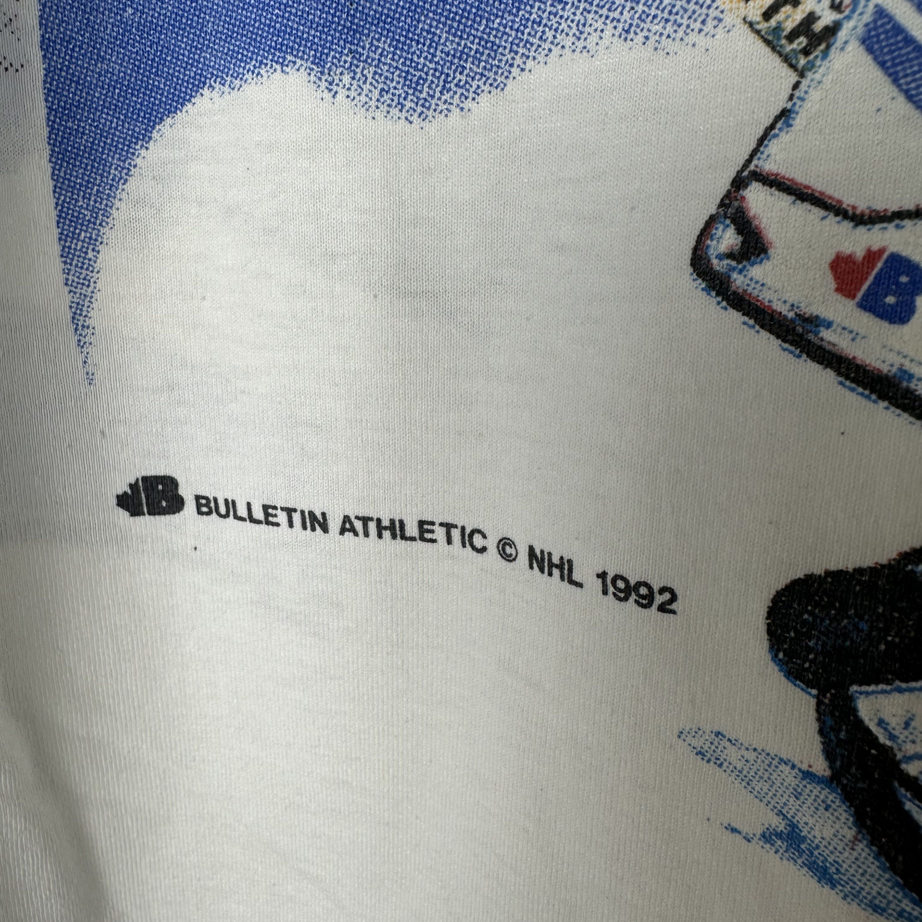 Vintage ​1992 Toronto Maple Leafs Bulletin Athletic NHL AOP​ T-Shirt Size US XL / EU 56 / 4 - 7 Thumbnail