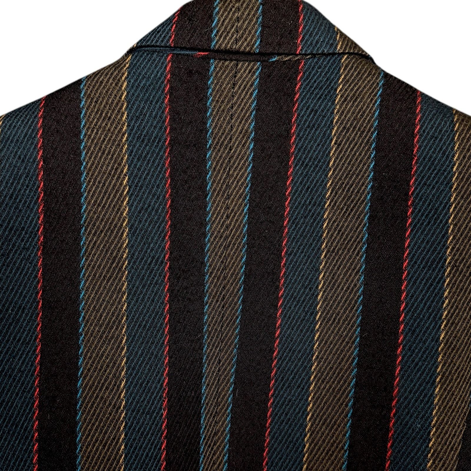 Kasper Vintage Kasper ASL Size 4P Green Black Striped Wool Blazer Size S / US 4 / IT 40 - 8 Thumbnail
