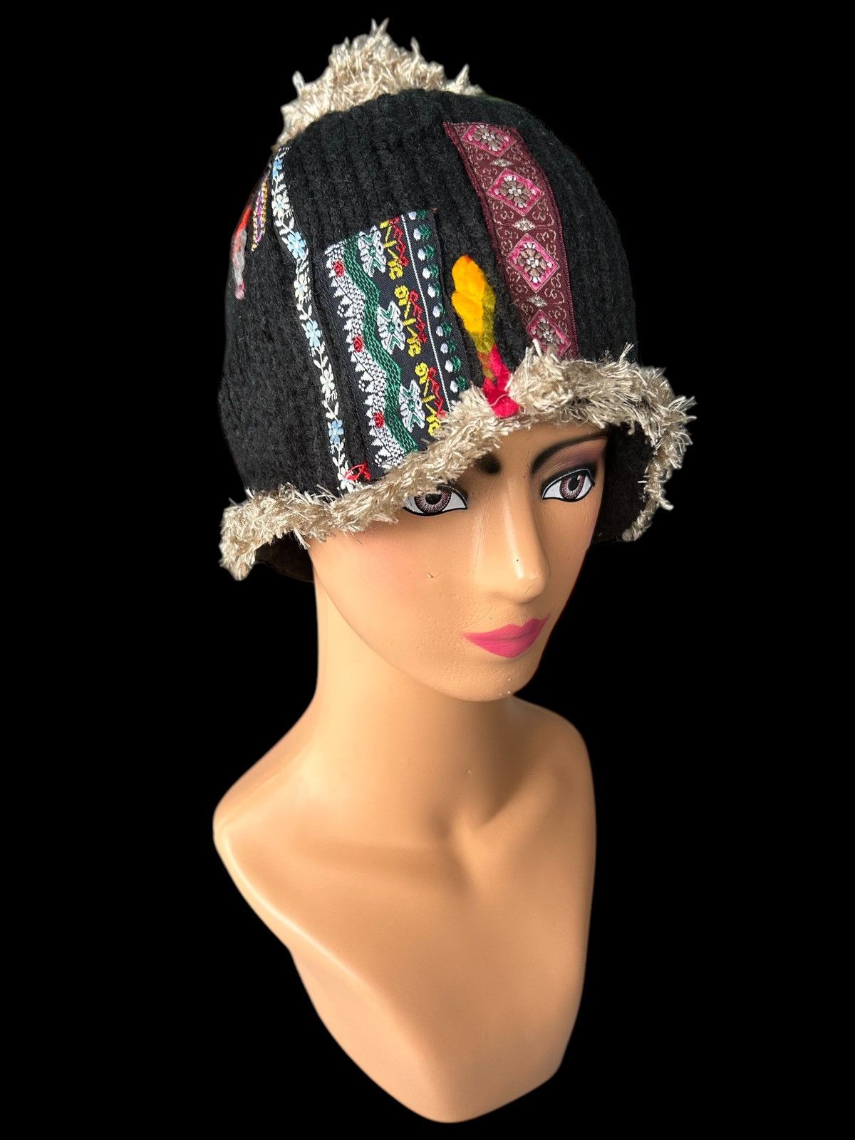 Japanese Brand × Kapital × Vintage Rare Crochet Knitt Custom Beanie Hats Size ONE SIZE - 1 Thumbnail