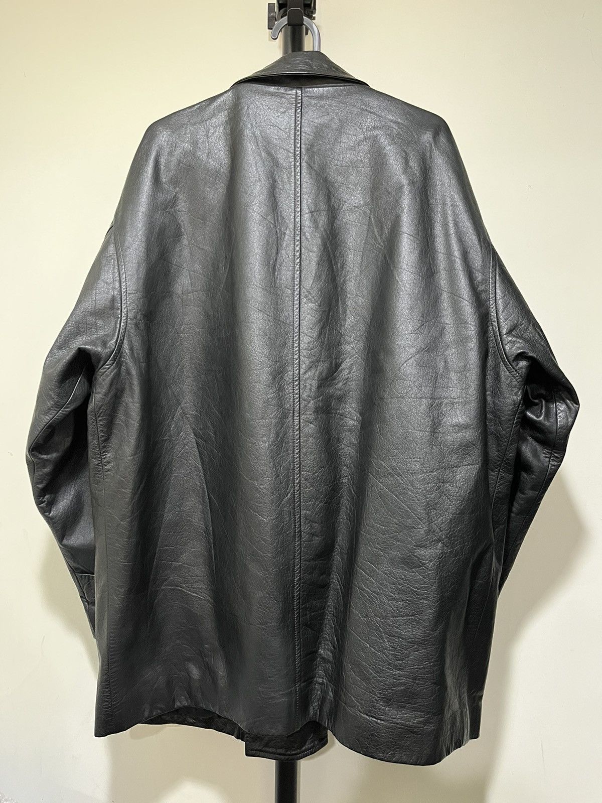 Comme des Garcons × Comme des Garcons Homme × Comme des Garcons Homme Plus COMME des GARCONS Leather Jacket Coat Size US XL / EU 56 / 4 - 2 Thumbnail
