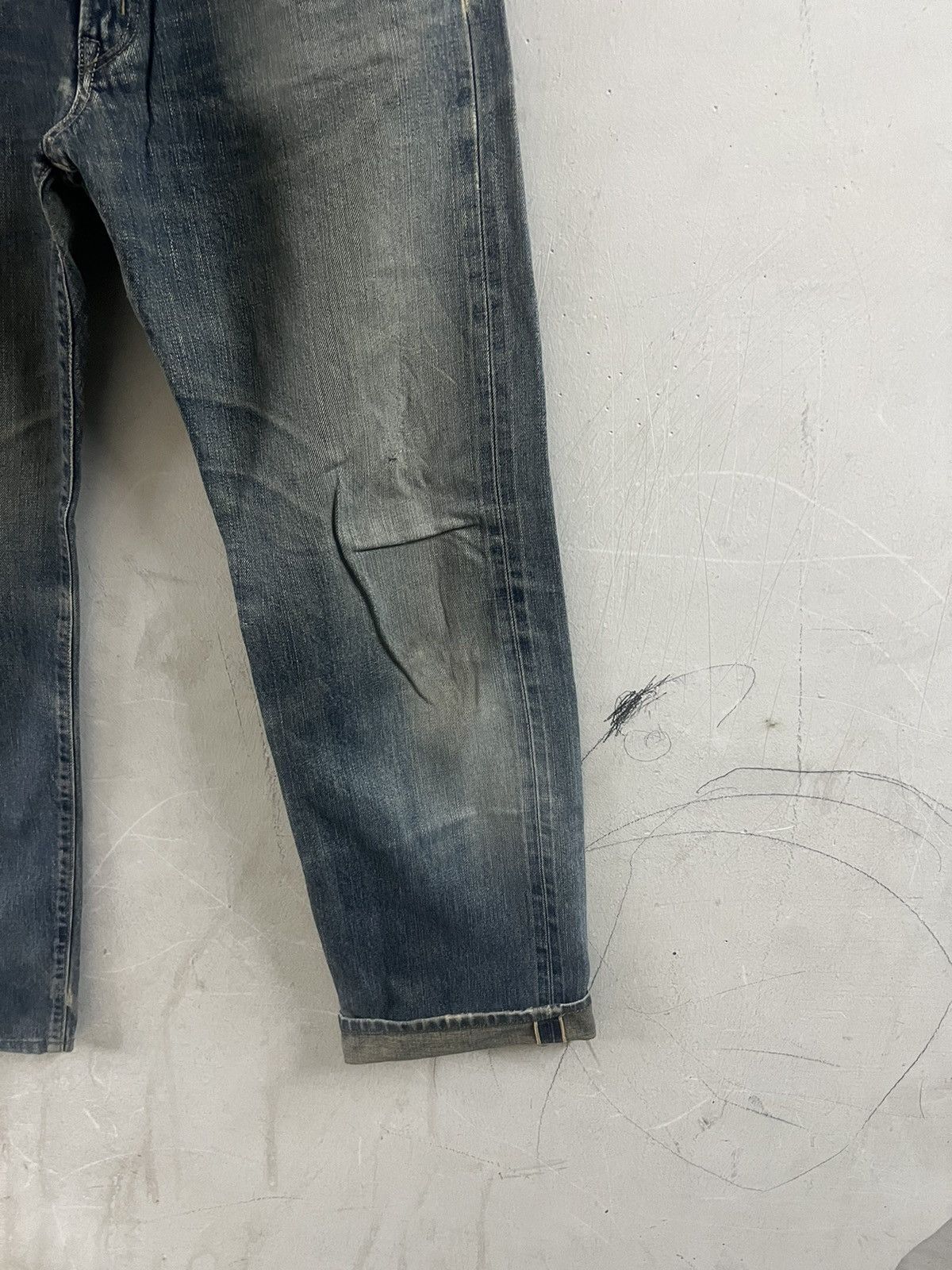 Hysteric Glamour × Japanese Brand × Vintage VINTAGE SALVAGE EDWIN 505 DISTRESSED DENIM PANT Size US 30 / EU 46 - 6 Thumbnail