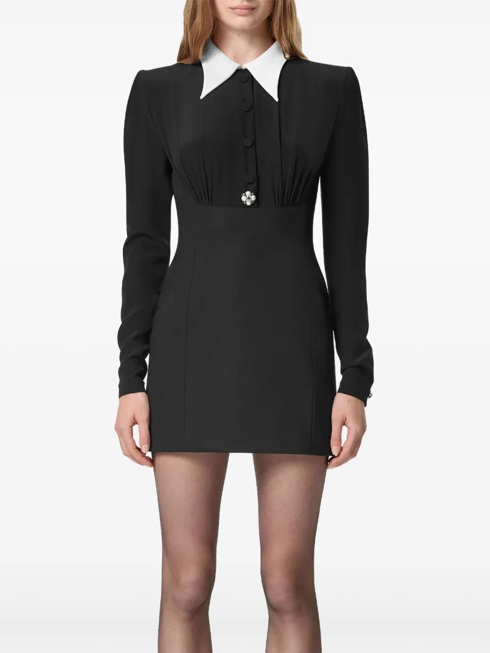 Versace o1y0226 Mini Dress in Black/White Size M / US 6-8 / IT 42-44 - 3 Thumbnail