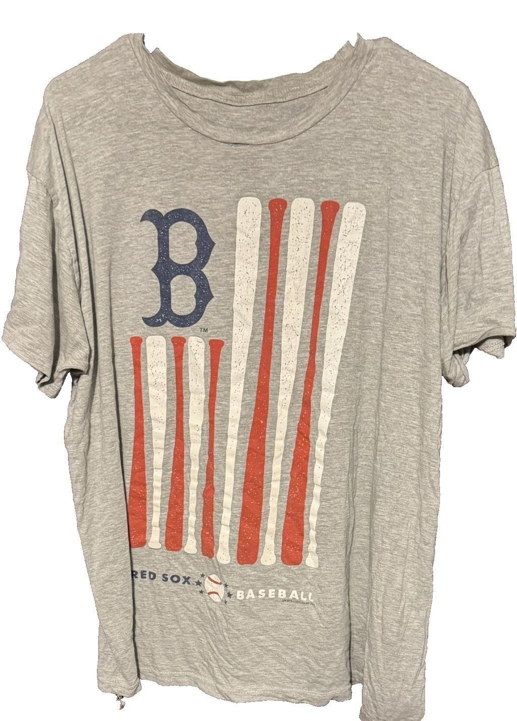 The Unbranded Brand Boston Red Sox Short Sleeve Bat Tee Men's XL Gray Size US XL / EU 56 / 4 - 1 Thumbnail