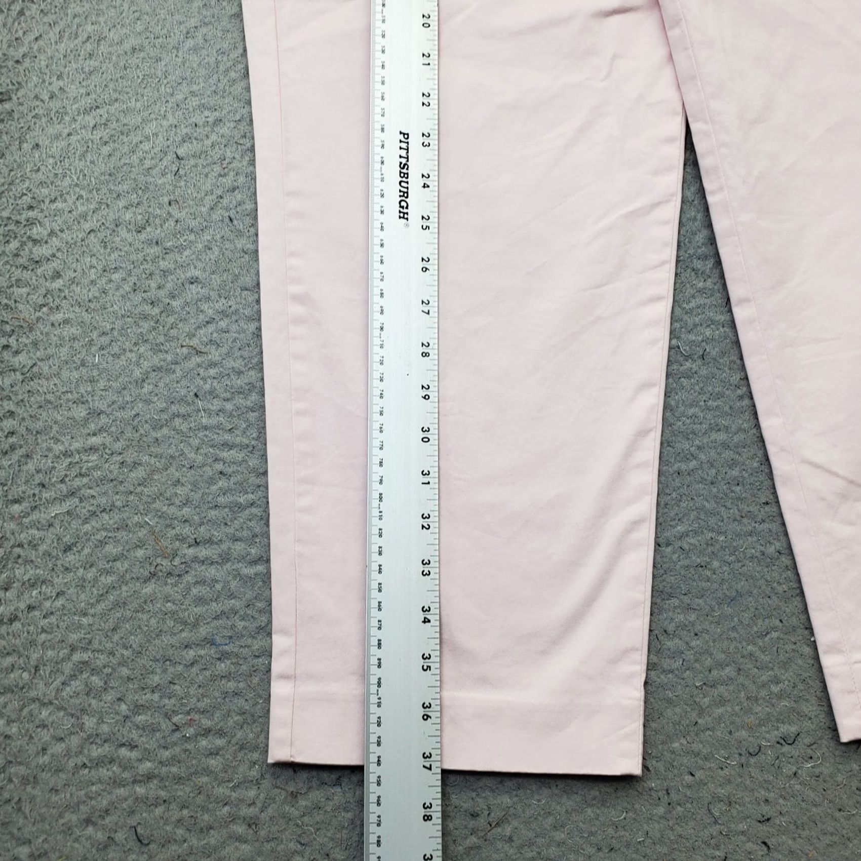 Express Express Ankle Pants Womens 12R Pink Pleated Stretch High Rise Straight Leg - Comfort & Style Size 34" / US 12 / IT 48 - 3 Thumbnail