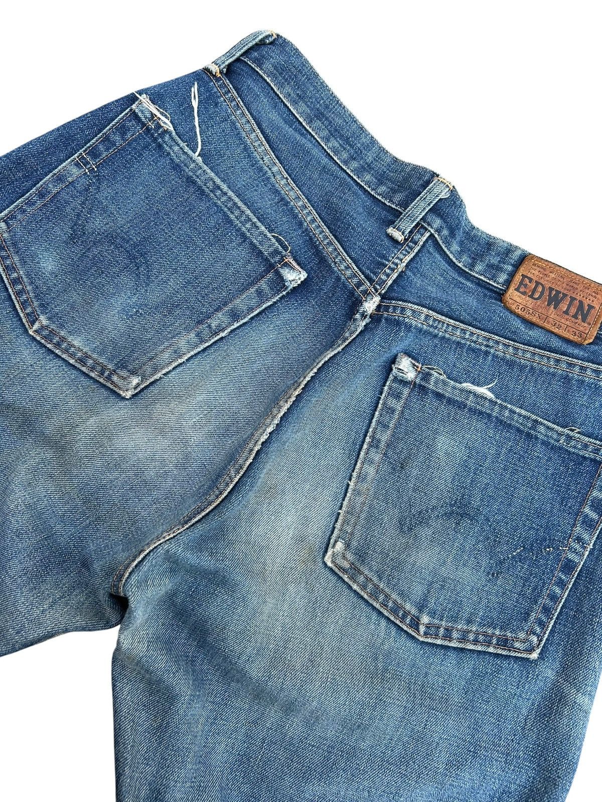 Kapital VINTAGE EDWIN 505XS SELVEDGE DISTRESSED DENIM JEANS Size US 30 / EU 46 - 15 Thumbnail