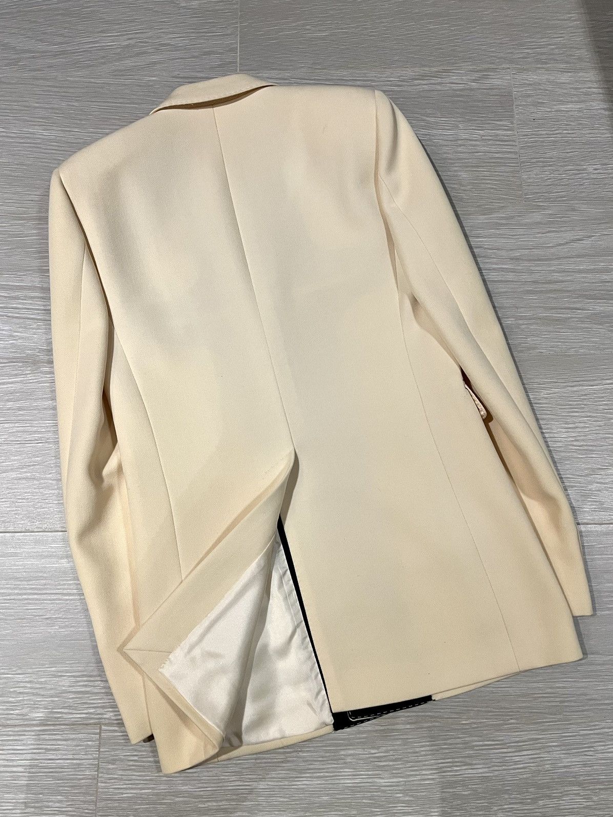 Hedi Slimane × Saint Laurent Paris 15FW Peaked Lapel White Blazer sz44 Size 44S - 4 Thumbnail