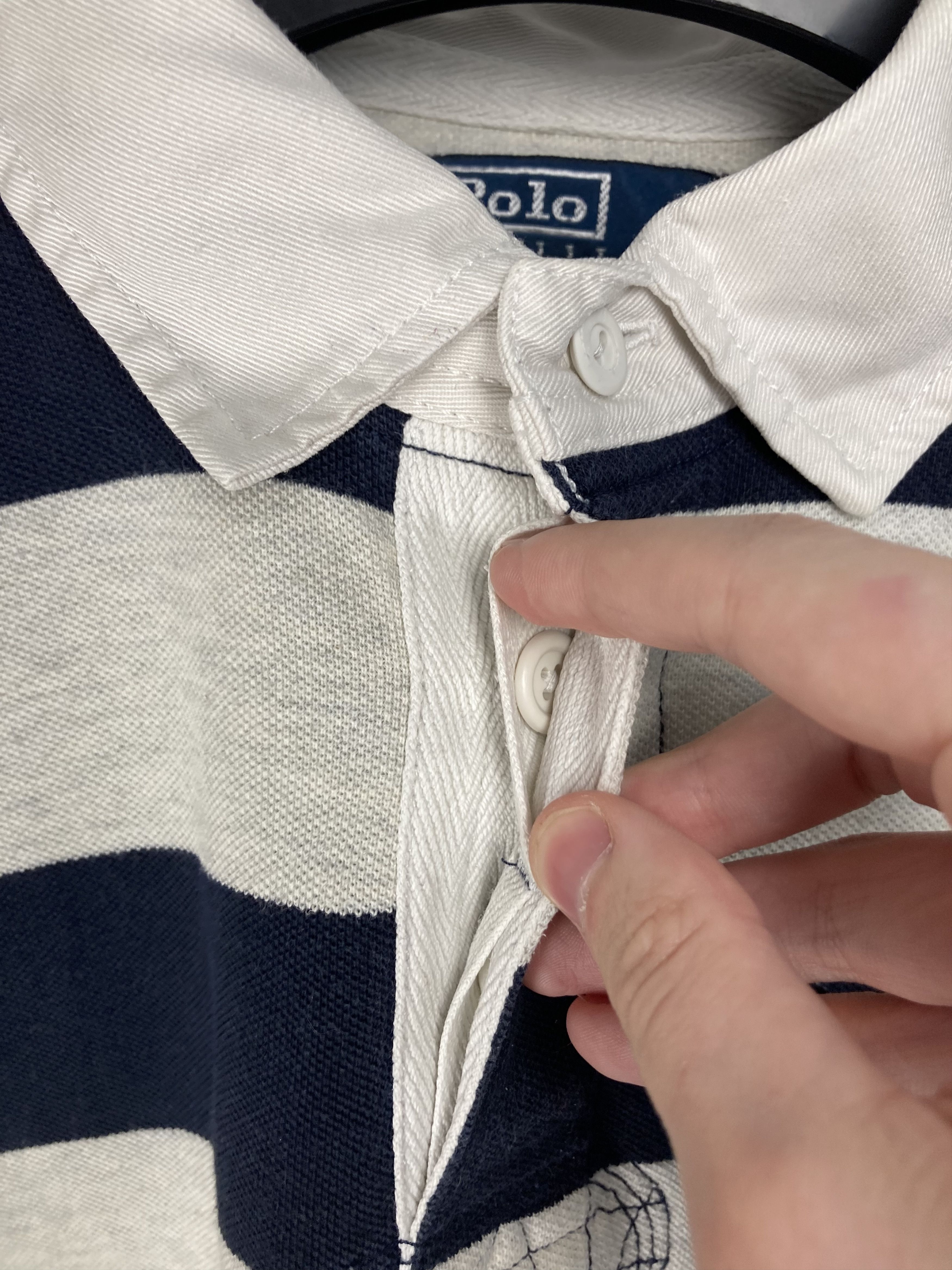 Polo Ralph Lauren PRL Ralph Lauren P-Wing Stripped Cheef Keef Polo Shirt 90s Size US XL / EU 56 / 4 - 6 Thumbnail
