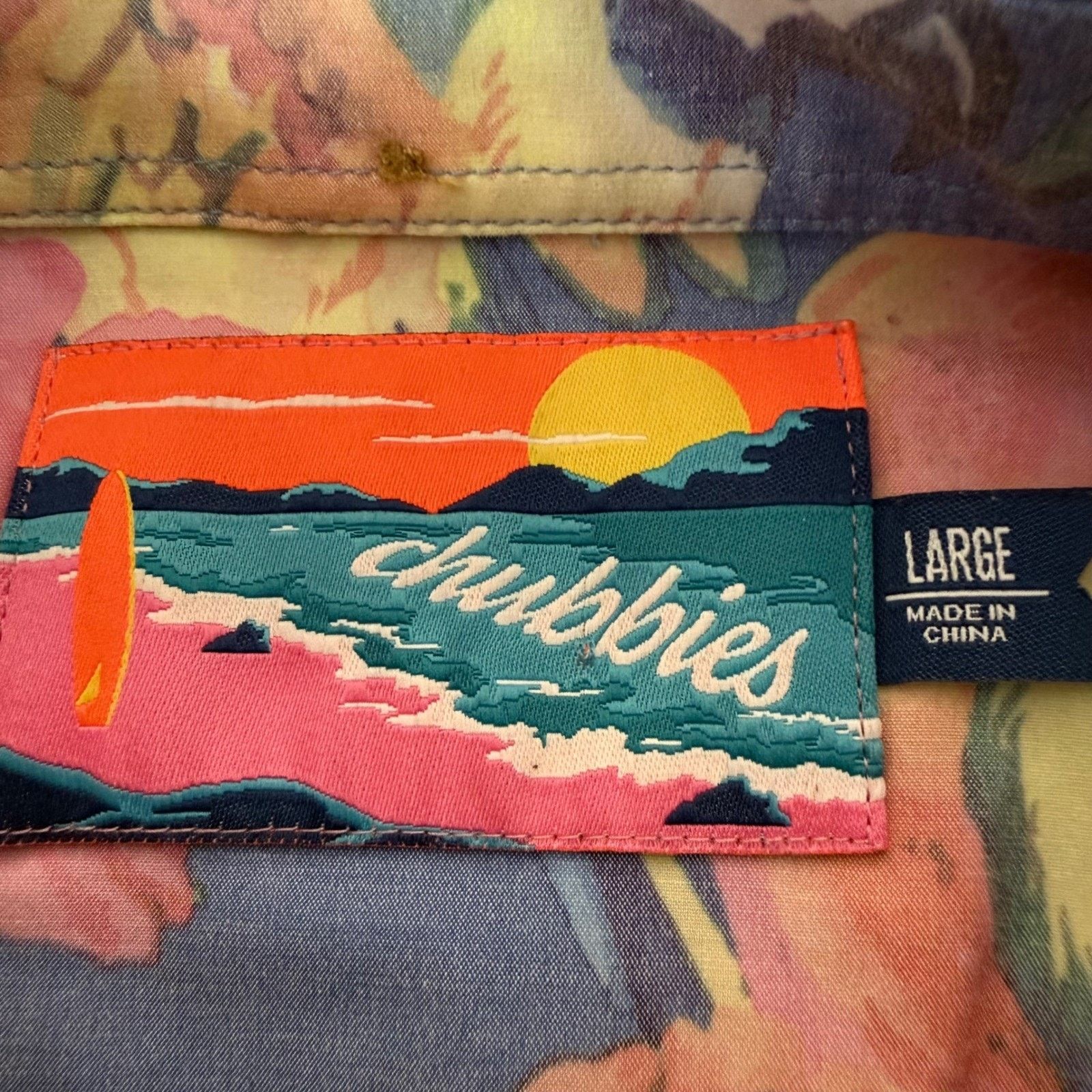 Chubbies Chubbies Mens Large Popover Shirt Tropical Parrot Floral Size US L / EU 52-54 / 3 - 2 Thumbnail