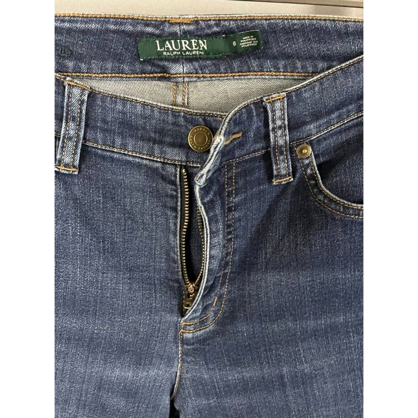 Ralph Lauren Lauren Ralph Lauren Jeans Mens 30x29 Blue Denim Straight 5-Pocket Regular Comfort Style Classic Modern Clothes Men Size US 31 - 7 Thumbnail