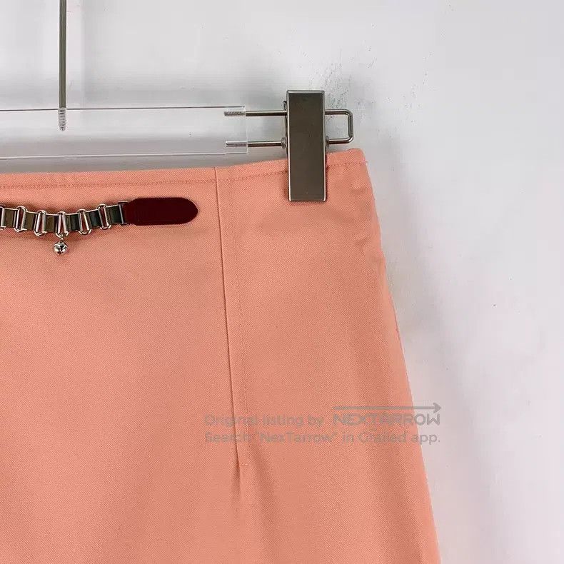 Hermes Hermes Orange Pink Bell Chain Decorated Cotton Casual Skir Size 24" / US 00 / IT 34 - 3 Thumbnail