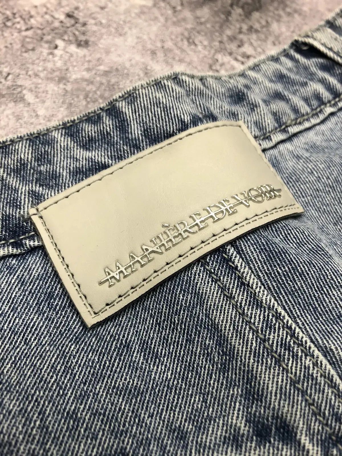 Maniere De Vior MANIERE DE VOIR Vintage Hype Avantgarde Jeans Striped Y2k Size 26" / US 2 / IT 38 - 14 Thumbnail