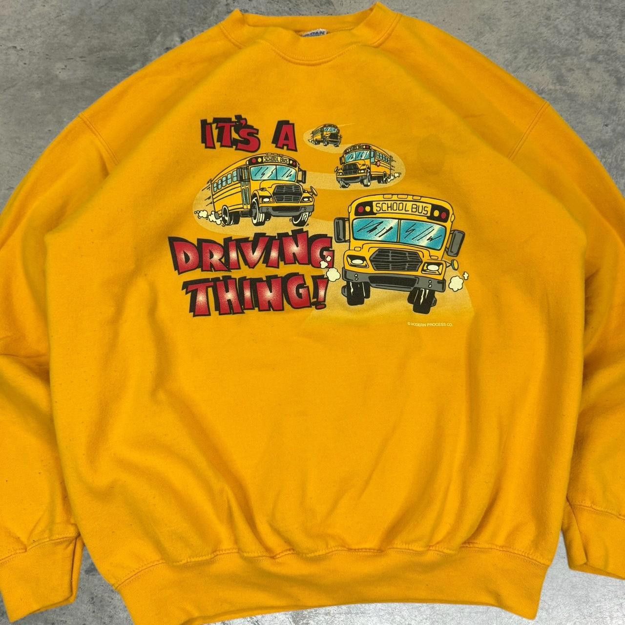 Gildan × Vintage VTG 90s “It’s a School Bus Driver Thing” Crewneck Sweatshirt Size US L / EU 52-54 / 3 - 2 Thumbnail