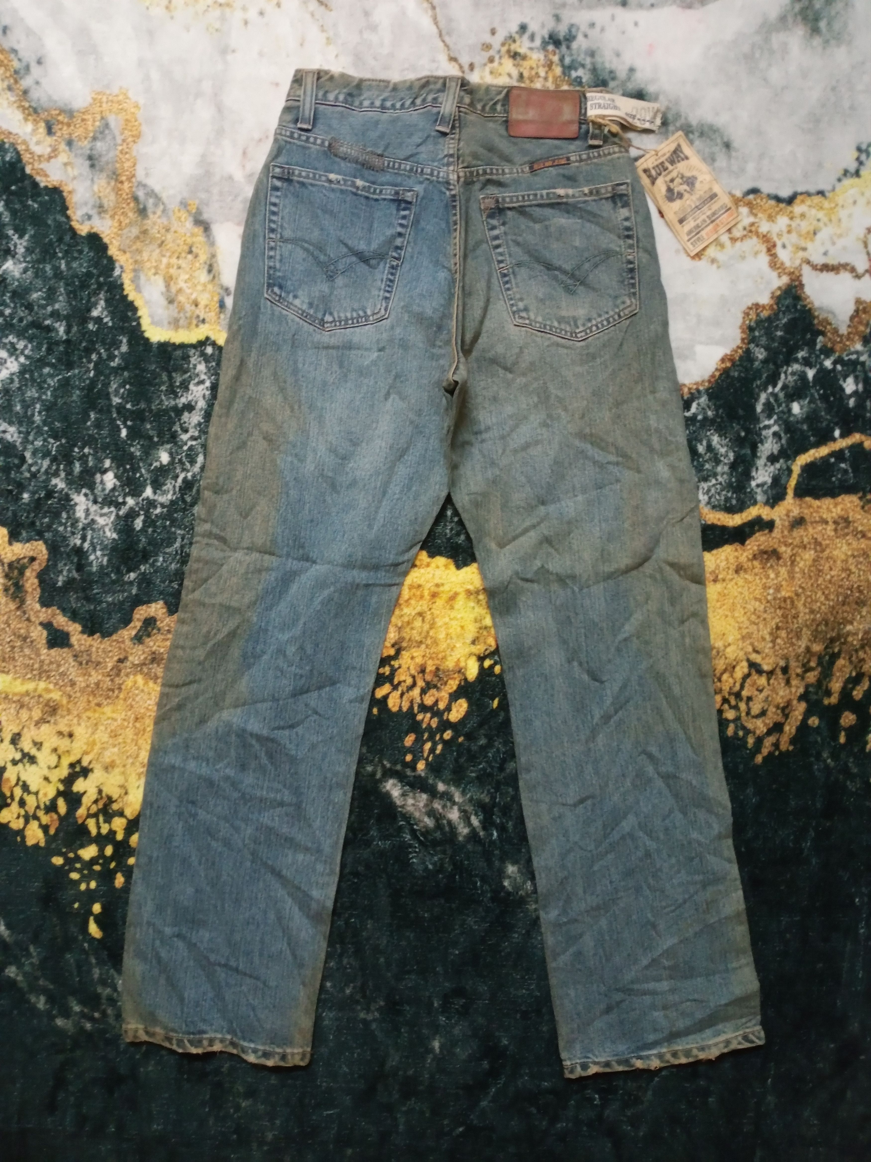 If Six Was Nine × Japanese Brand Vintage Blue Way Japan Distressed Denim Pants Size US 29 - 16 Thumbnail
