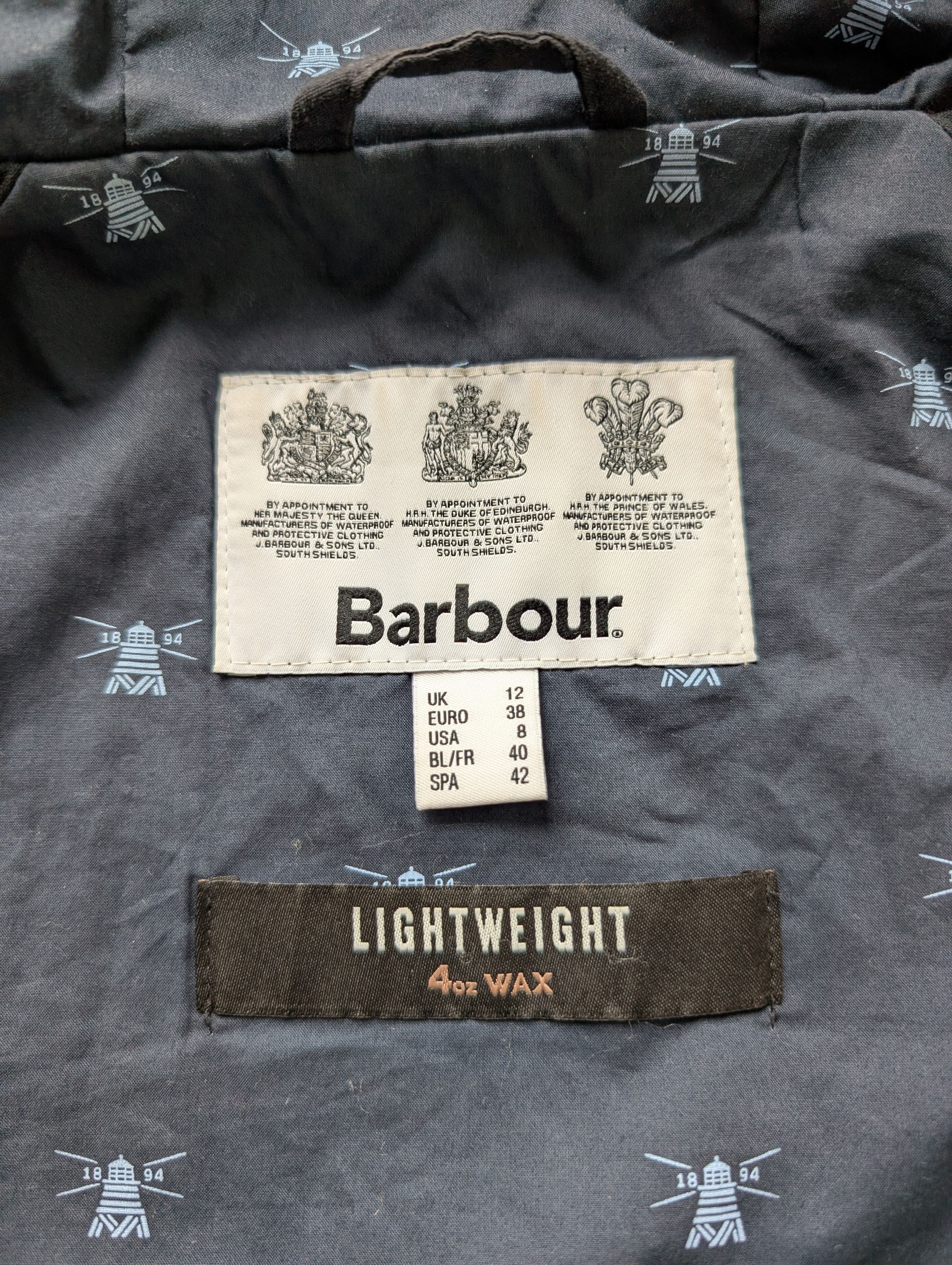 Barbour Barbour Women's Navy Updrift Wax Lightweight 4oz Jacket Size M / US 6-8 / IT 42-44 - 7 Thumbnail