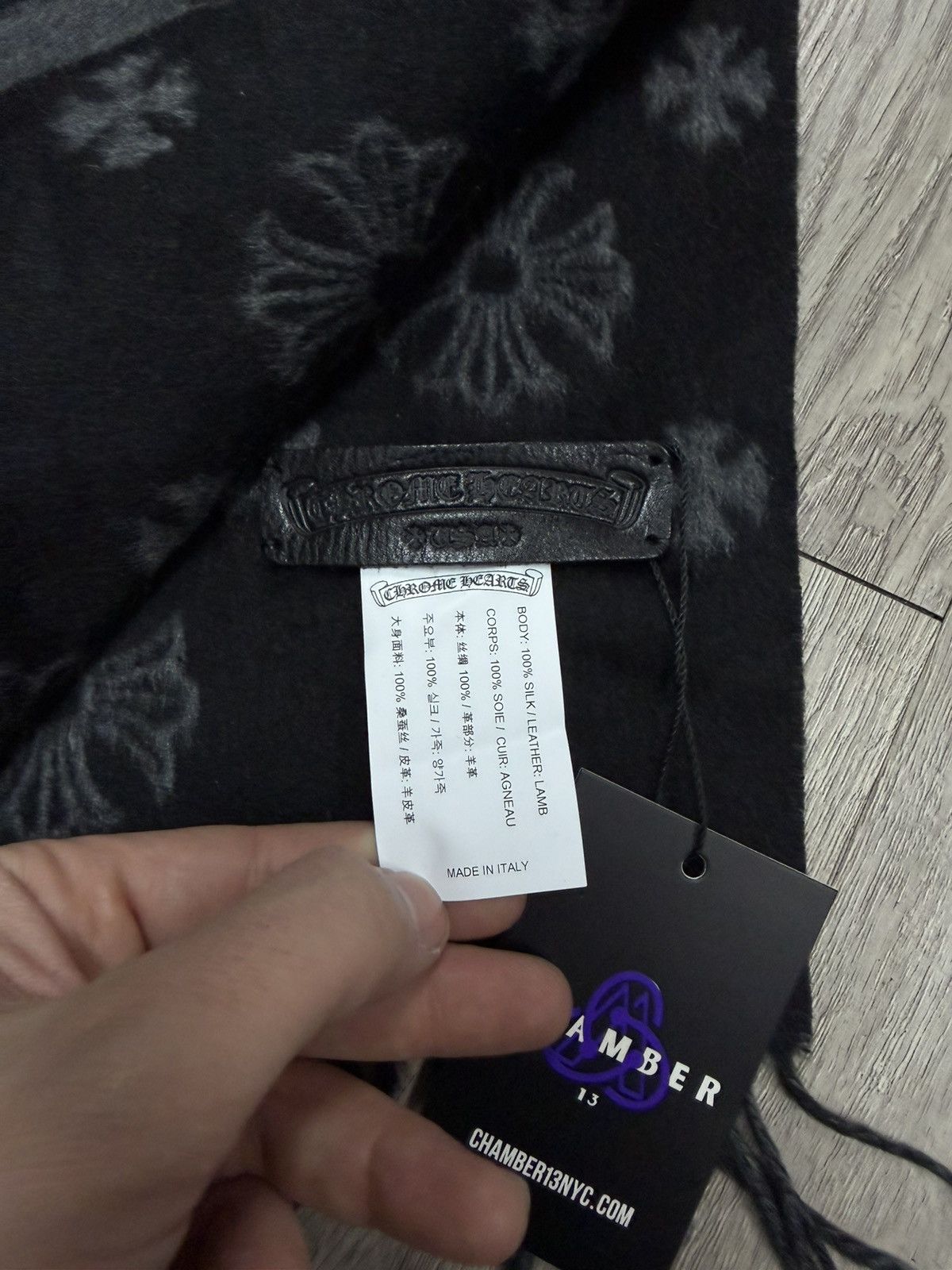 Chrome Hearts Chrome Hearts Grey Cashmere Patch Logo Throw Blanket Size ONE SIZE - 3 Thumbnail