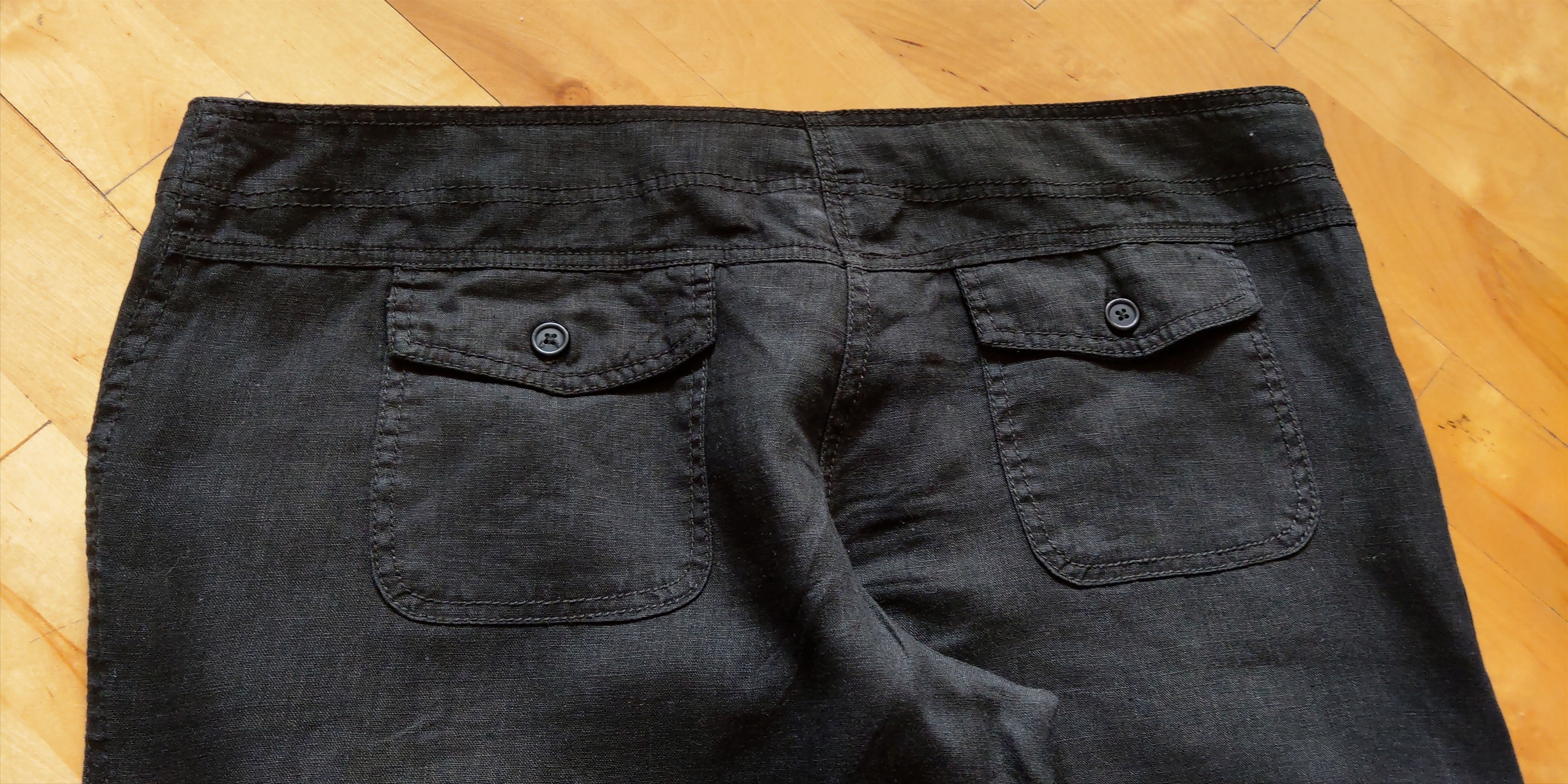Vintage 100% Linen Pants Wide Minimal Flared y2k Vintage Darkfashion Size US 34 / EU 50 - 9 Thumbnail