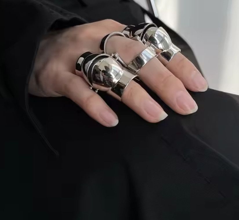 Jewelry Punk Y2K Aesthetic Ring Size 8 Size ONE SIZE - 1 Thumbnail
