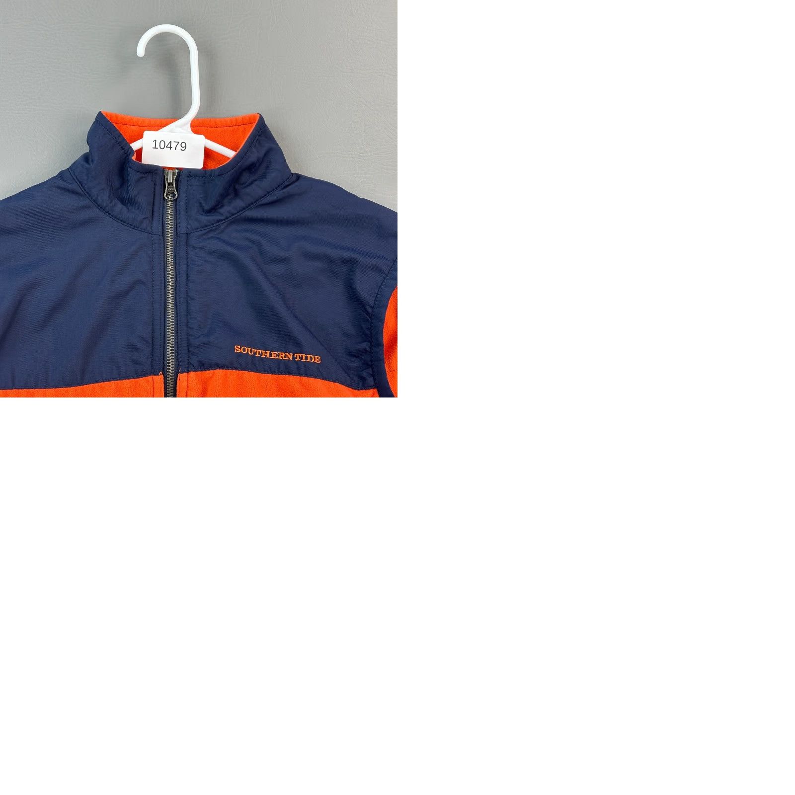 Southern Tide Southern Tide Vest Mens Medium Orange Blue Full Zip Outdoor Golf Preppy Shirt Size US M / EU 48-50 / 2 - 9 Thumbnail