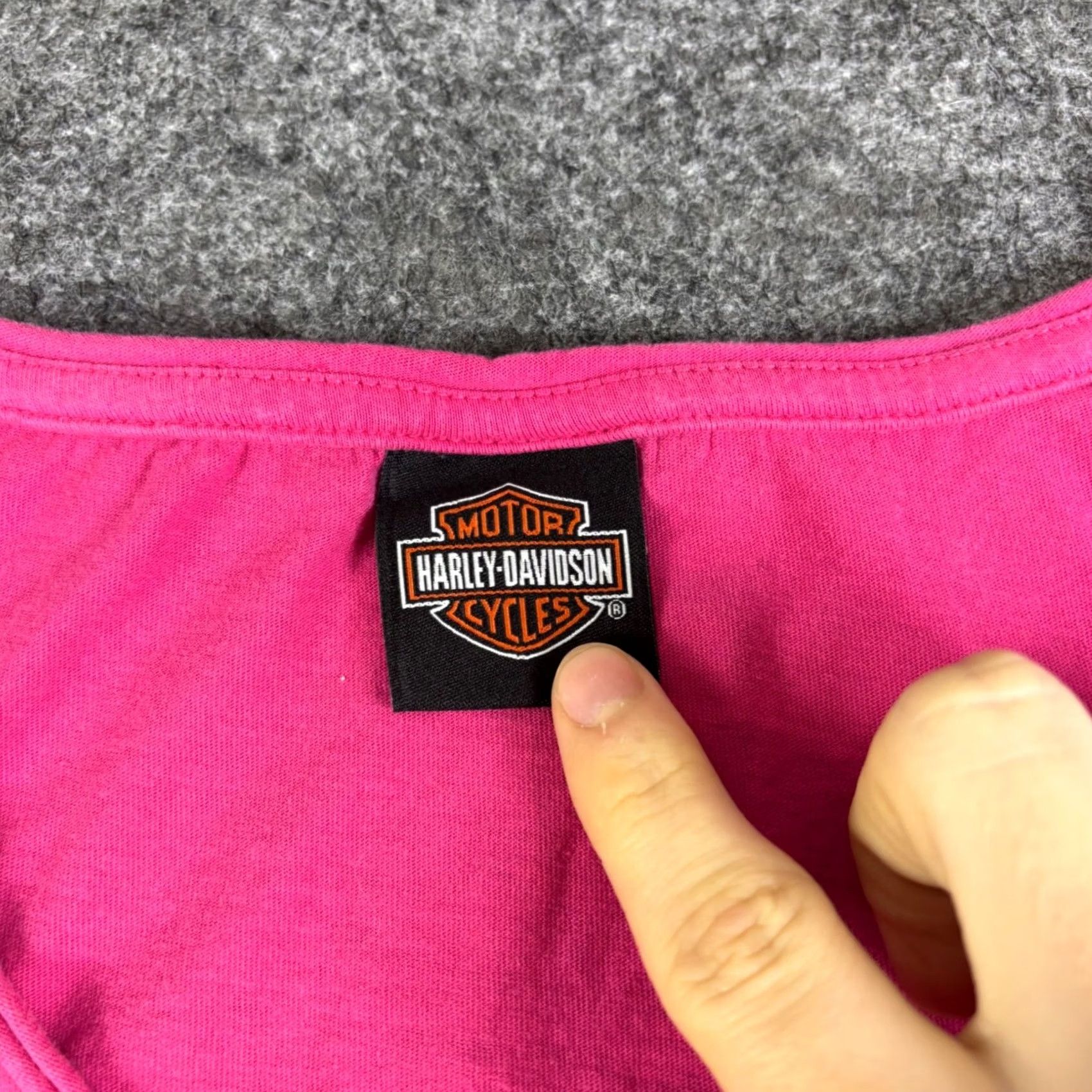 Harley Davidson Harley-Davidson Womens T-Shirt Pink V-Neck Short Sleeve Outlaw Graphic 2019 M Size M / US 6-8 / IT 42-44 - 5 Thumbnail