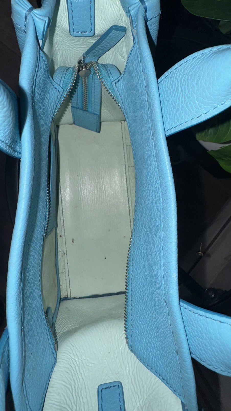 Marc Jacobs Marc Jacobs Small Leather Tote Bag Pool Blue Size ONE SIZE - 3 Thumbnail