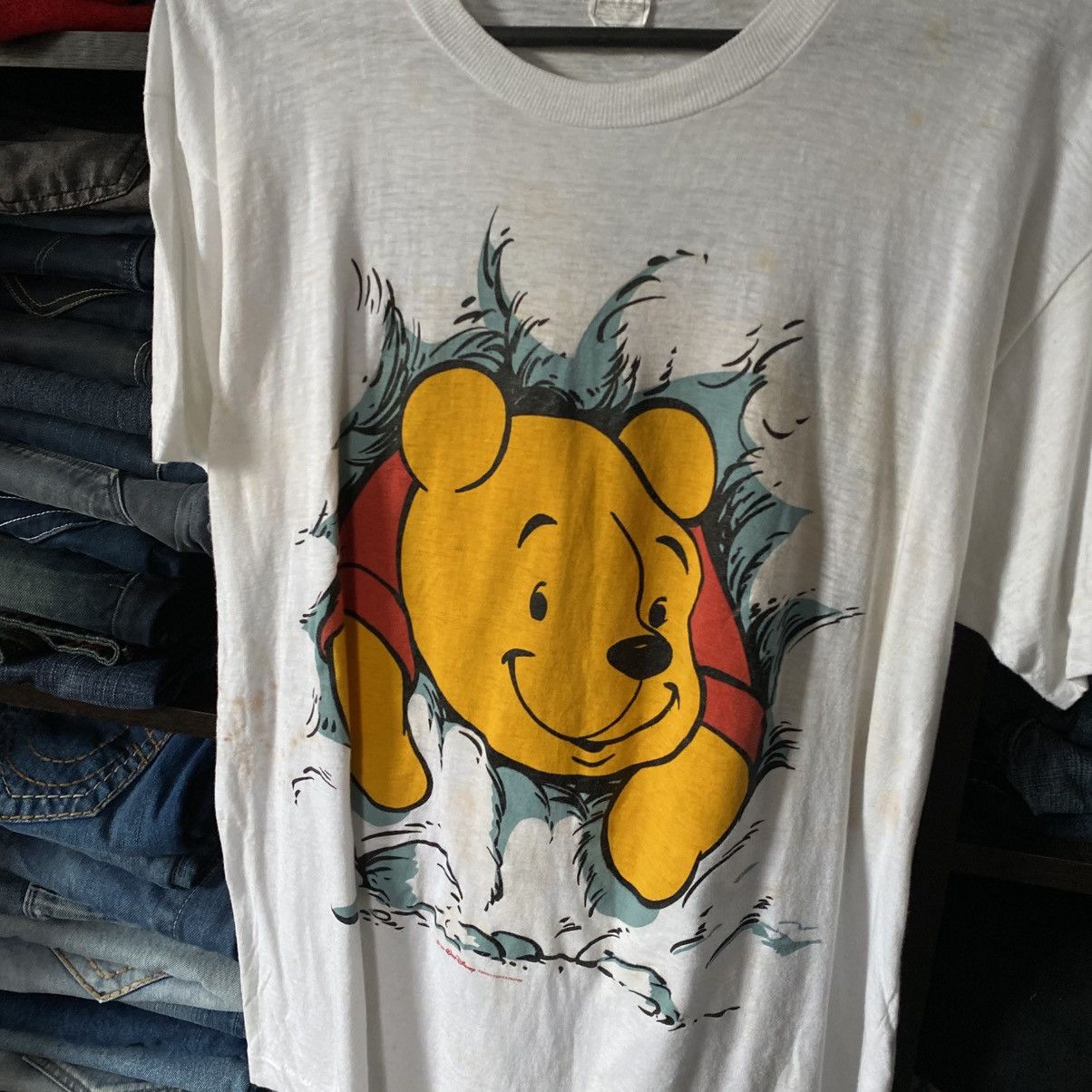 Disney Vintage Disney Winnie The Pooh 1986 big logo cartoon tee Size US M / EU 48-50 / 2 - 2 Thumbnail