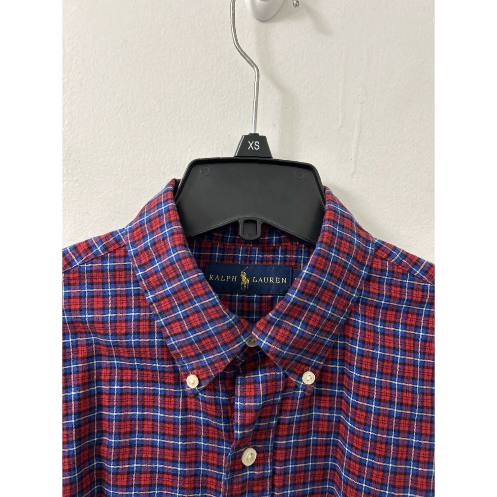 Ralph Lauren Ralph Lauren Shirt Mens Sz M Red Blue Plaid Button-Up Long Sleeve Embroidered Logo Button-Down Collar Vintage: No Size US M / EU 48-50 / 2 - 5 Thumbnail
