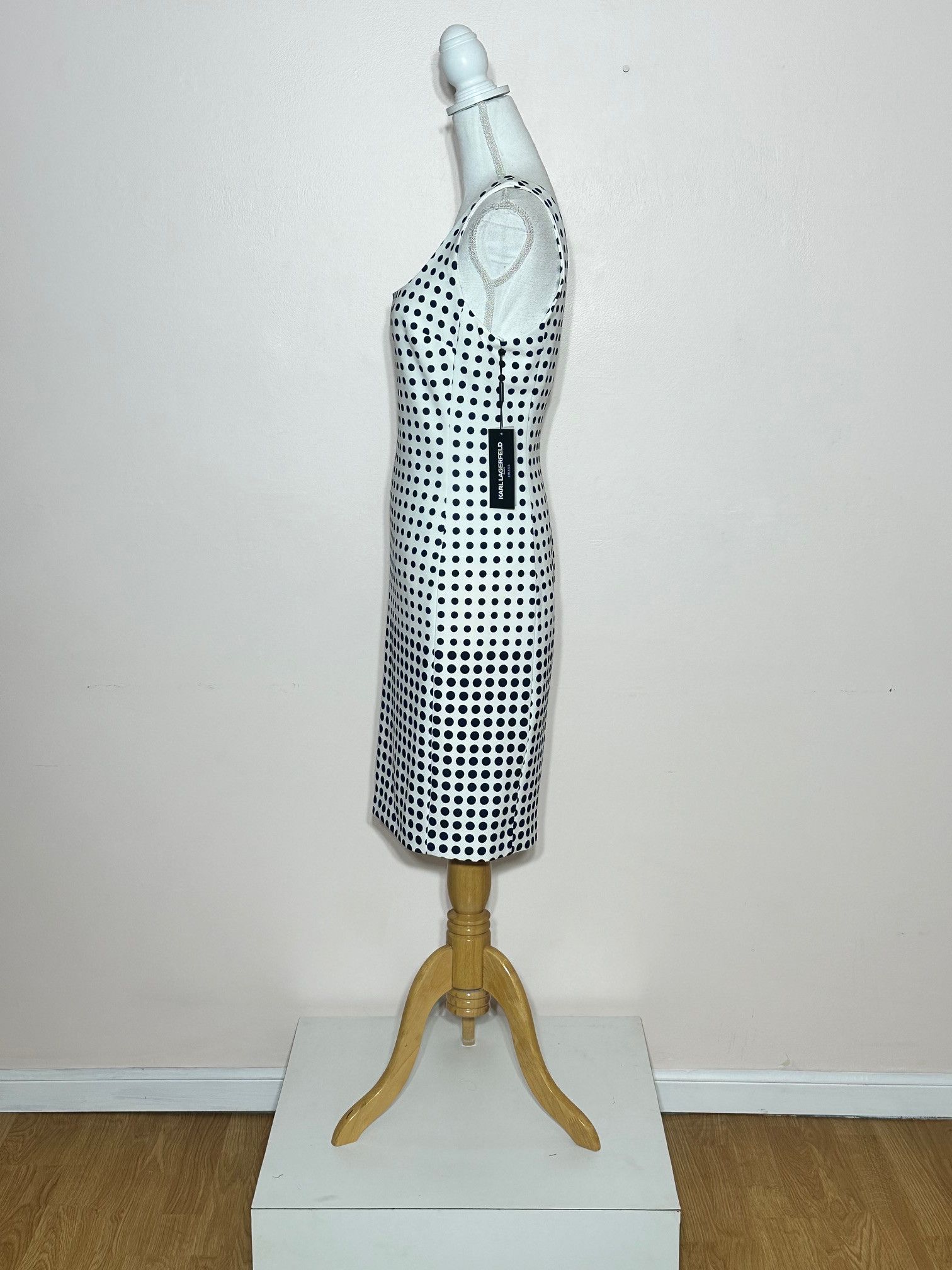 Karl Lagerfeld Karl Lagerfeld Polka Dot Crepe Cocktail Dress Size 12 Size XL / US 12-14 / IT 48-50 - 3 Thumbnail