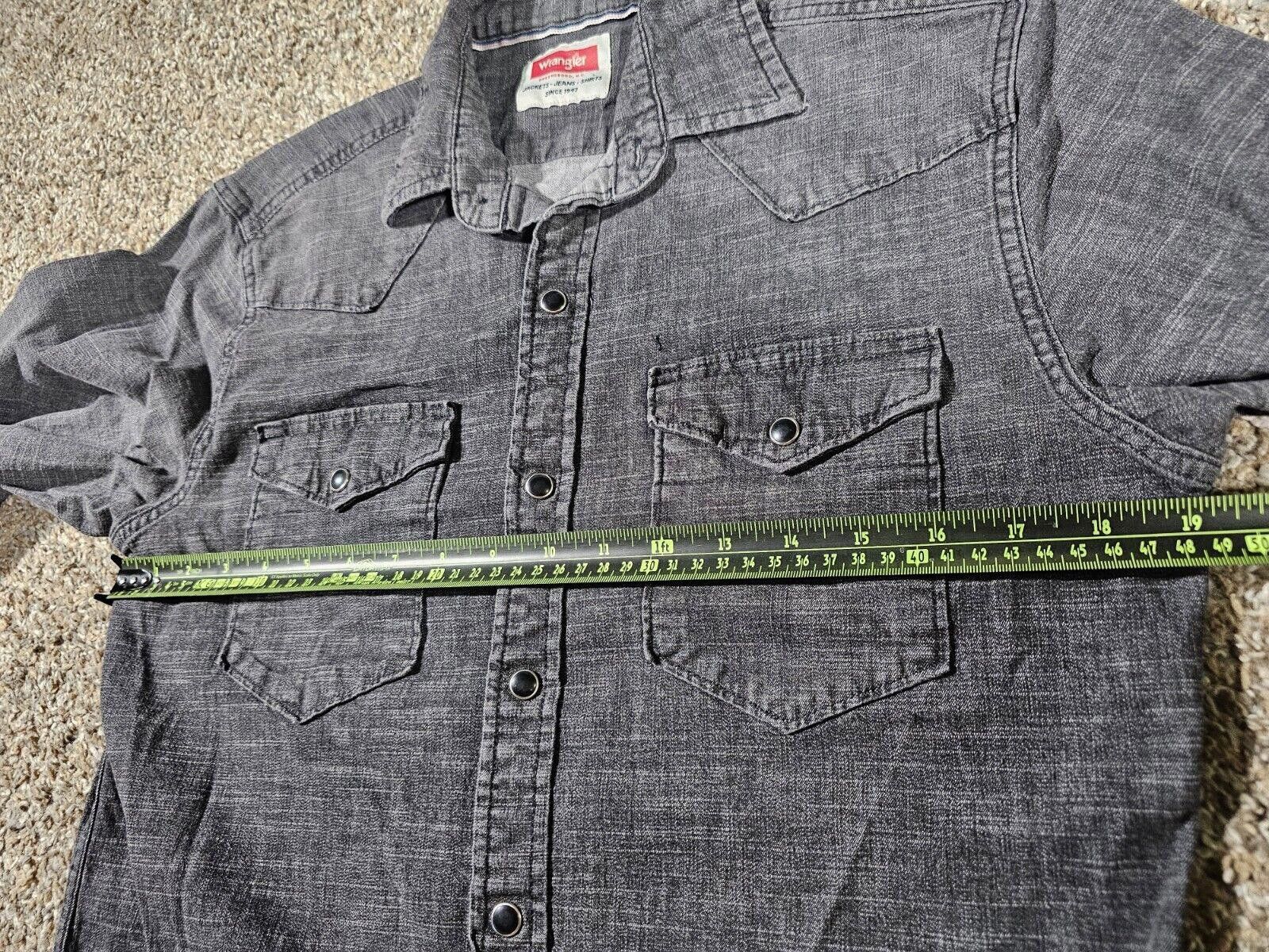 Wrangler Wrangler Denim S Pearl Snap Western Rodeo Button Up Black Size US S / EU 44-46 / 1 - 6 Thumbnail